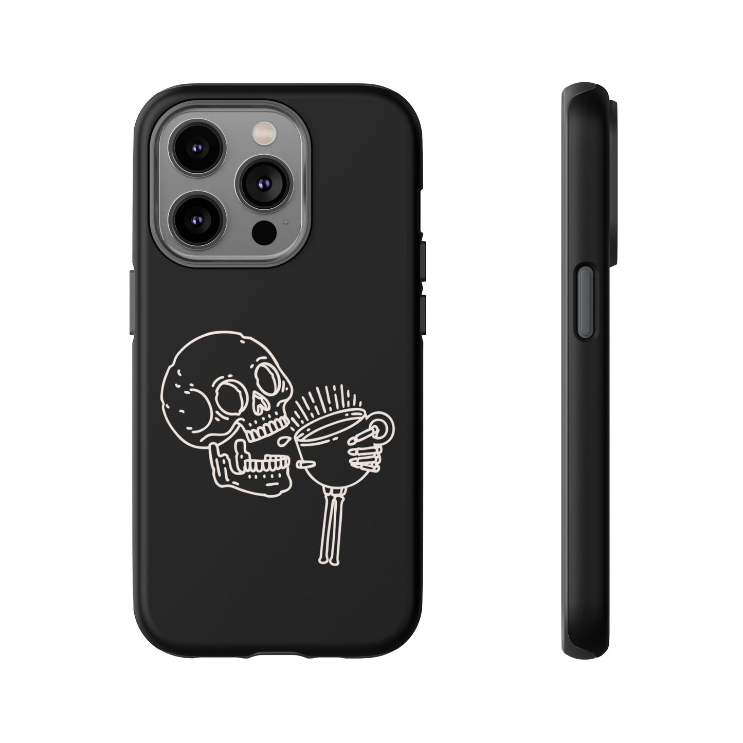 Skull Coffee Phone Case Gothic iPhone, Samsung,!Pixel