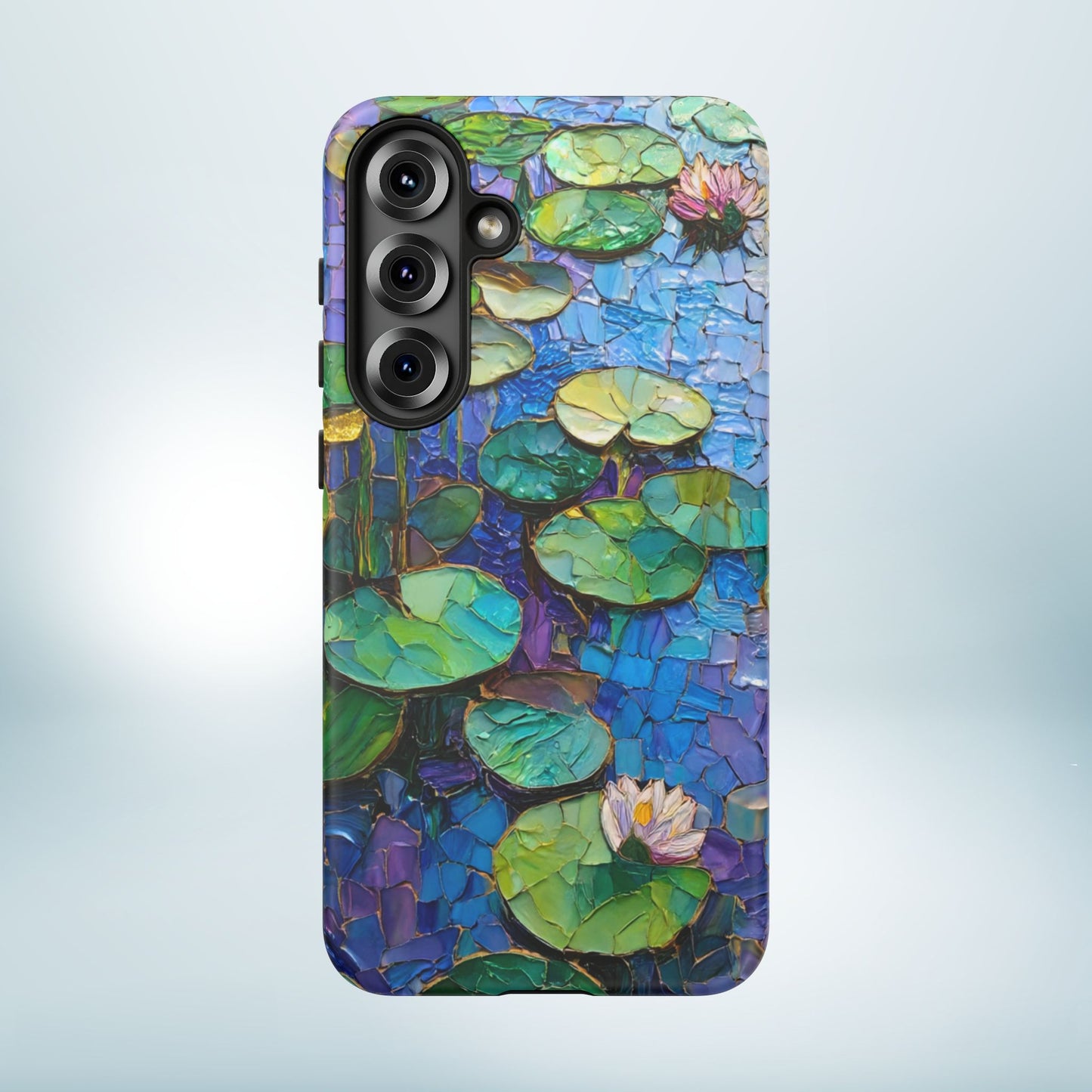 Lily Pad Phone Case, Impressionist Mosaic Botanical Cover, iPhone 15 16 17 Pro Air, Google Pixel 7 8 9 Pro, Samsung S23 S24 S25 S26 Ultra