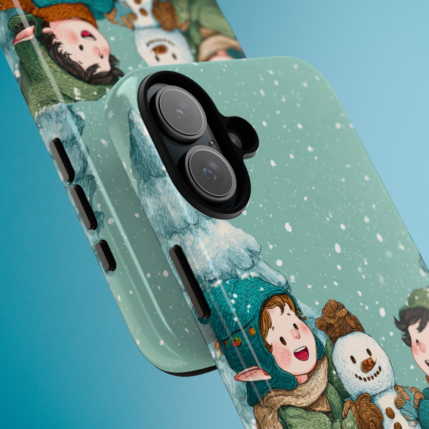 Elf Snowman Winter Phone Case Cute Holiday Cover for iPhone Samsung Pixel