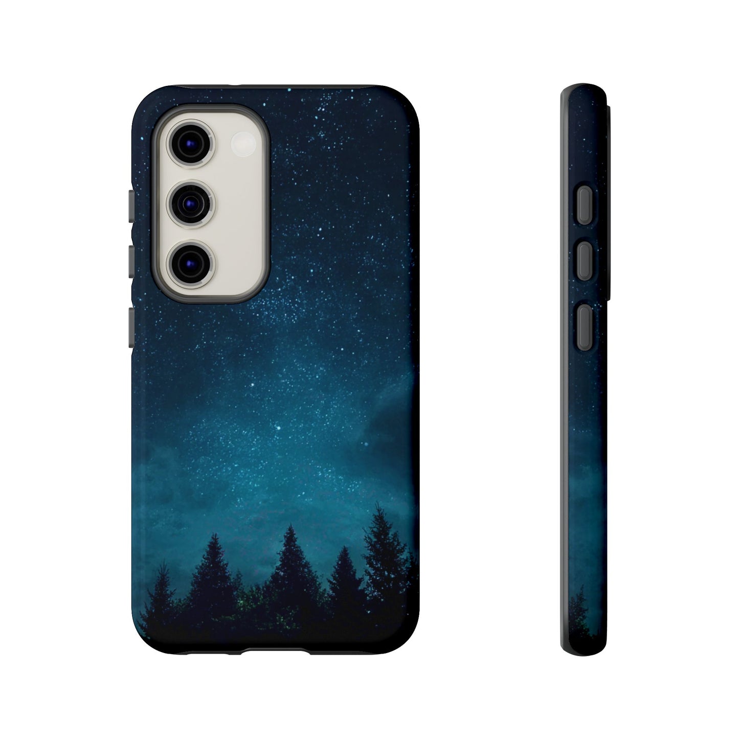 Dark Starry Night Phone Case - Winter Theme Phone Cover for iPhone, Pixel and Samsung Galaxy Models