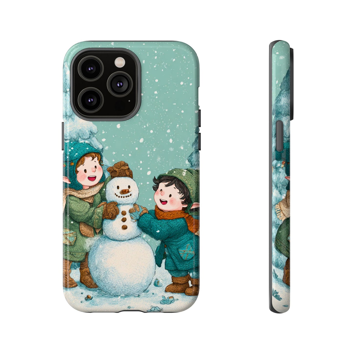 Elf Snowman Winter Phone Case Cute Holiday Cover for iPhone Samsung Pixel