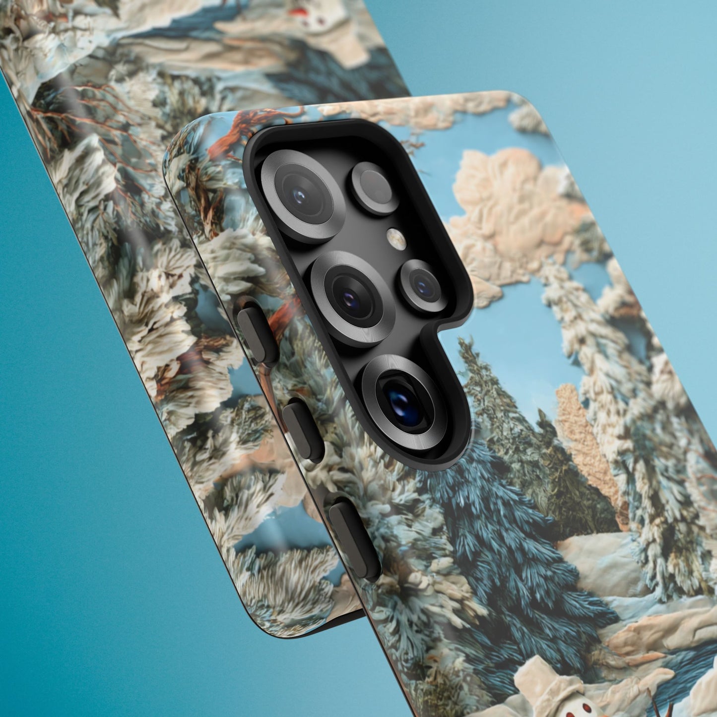 Snowman Winter Scene Phone Case Christmas Holiday Cover for iPhone Samsung Pixel