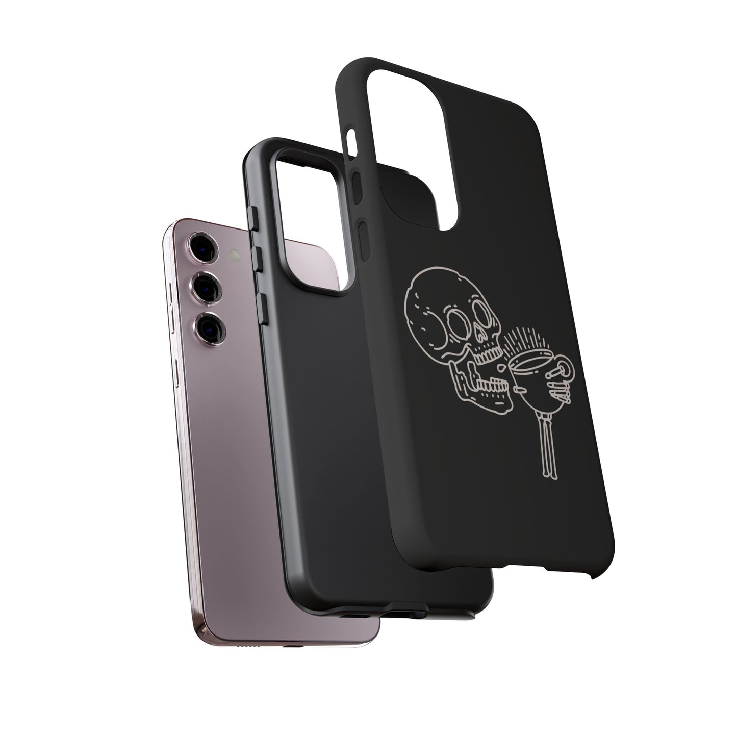 Skull Coffee Phone Case Gothic iPhone, Samsung,!Pixel