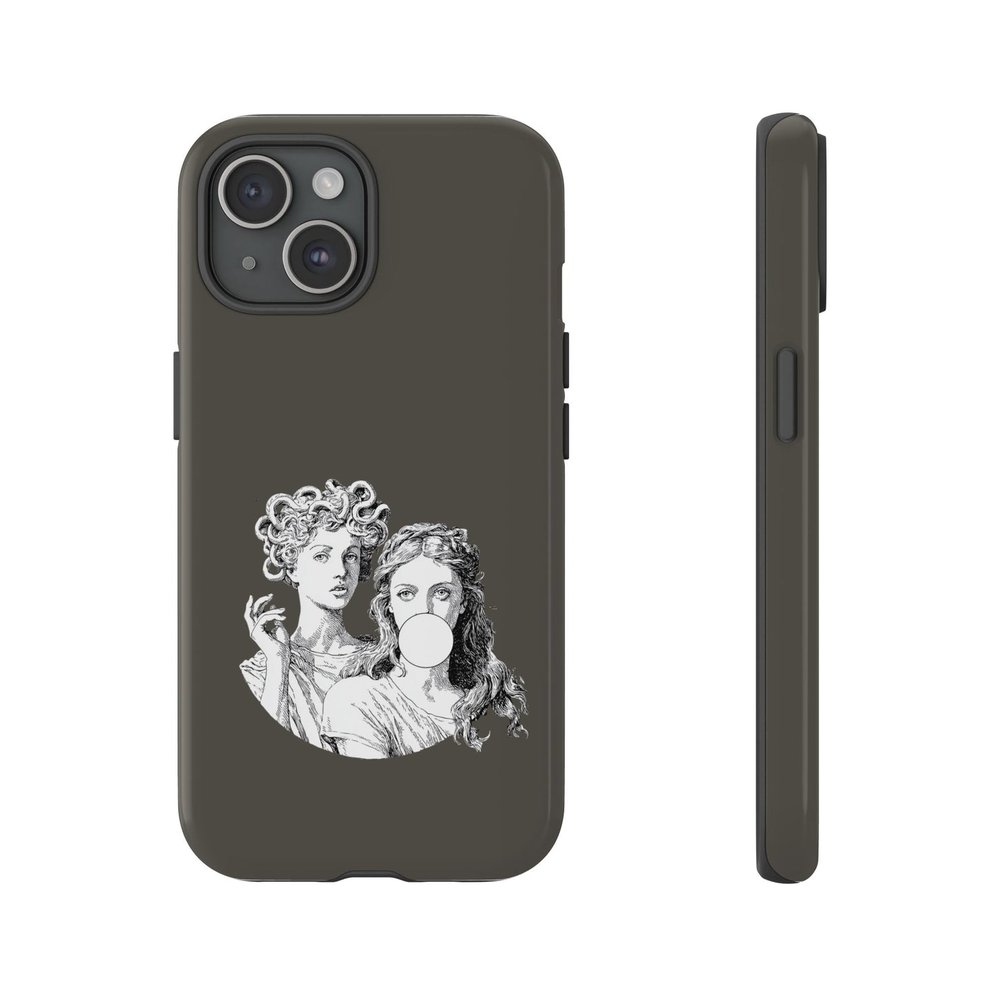 Athena and Medusa Phone Case, Greek Mythology Tough Cover, Gothic Art iPhone Samsung Pixel Case