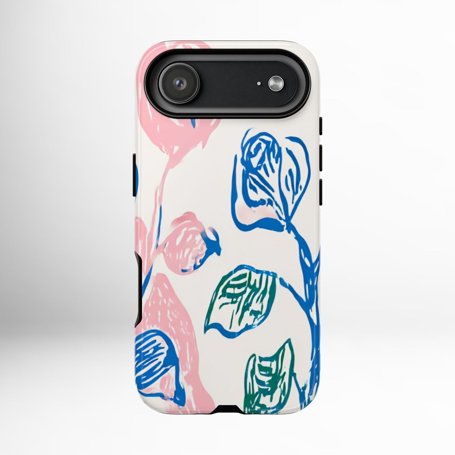 Floral Abstract Case - Artistic Phone Cover iPhone 14-17 Pro Air