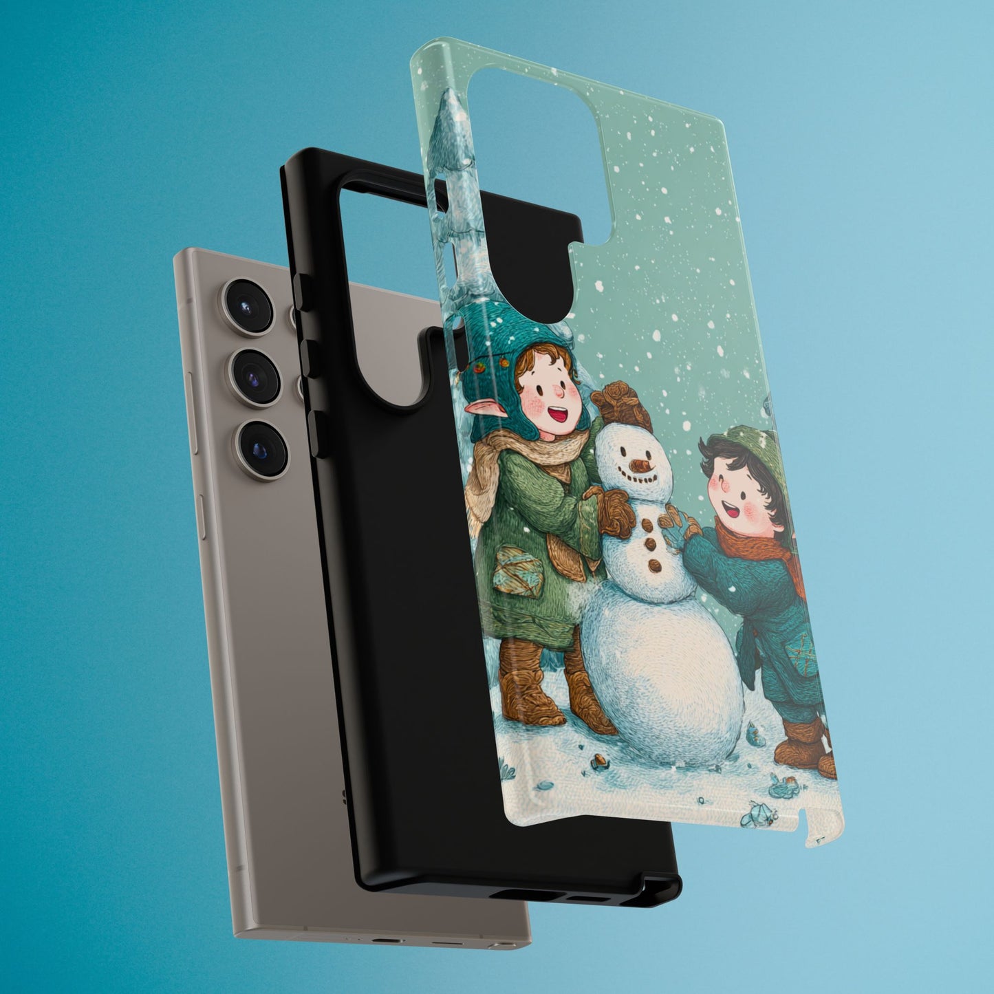 Elf Snowman Winter Phone Case Cute Holiday Cover for iPhone Samsung Pixel