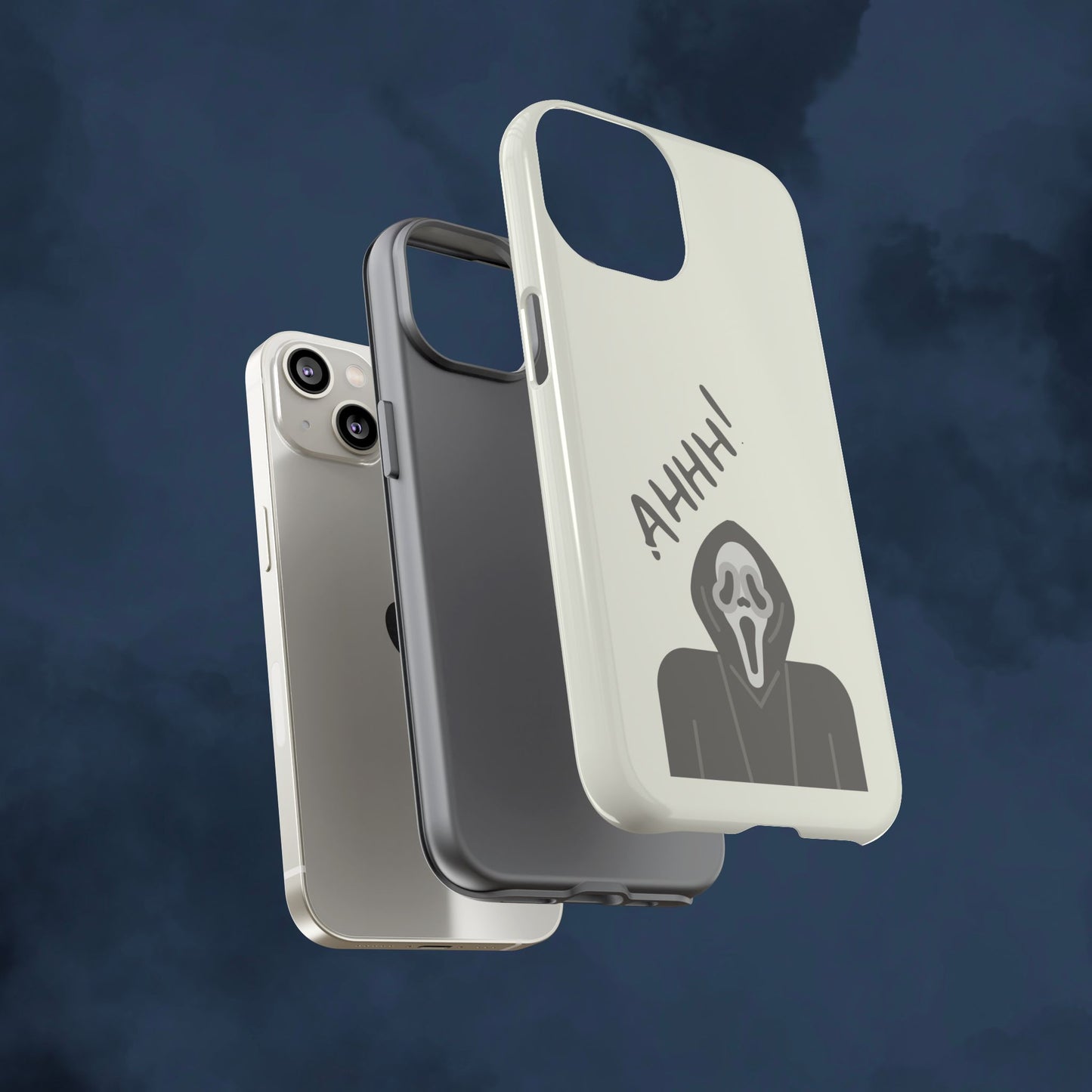 Ghostface Phone Case: Horror Movie Parody iPhone Samsung Pixel Cover
