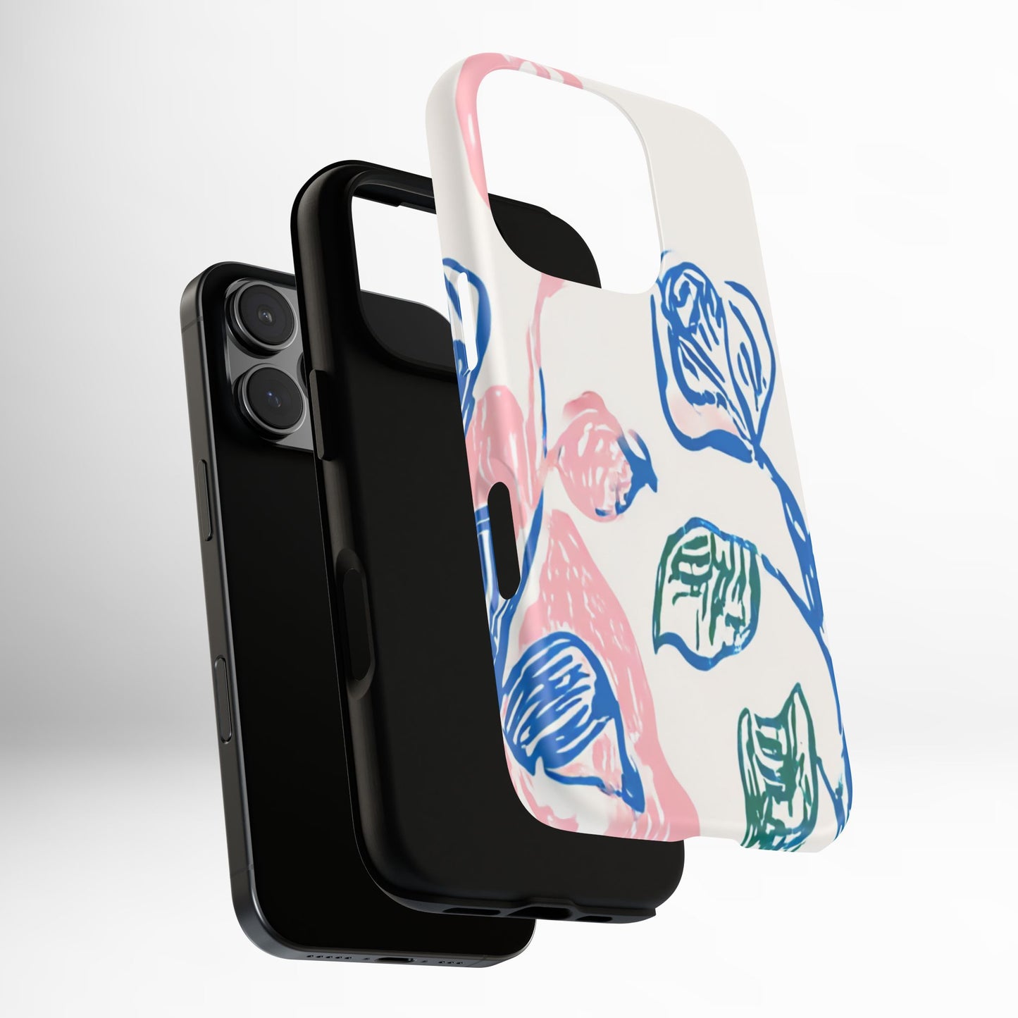 Floral Abstract Case - Artistic Phone Cover iPhone 14-17 Pro Air