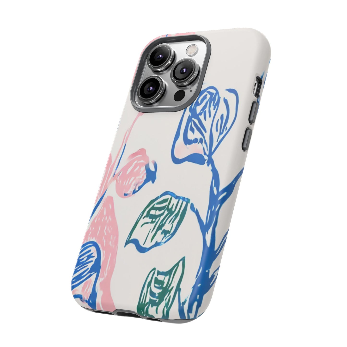 Floral Abstract Case - Artistic Phone Cover iPhone 14-17 Pro Air