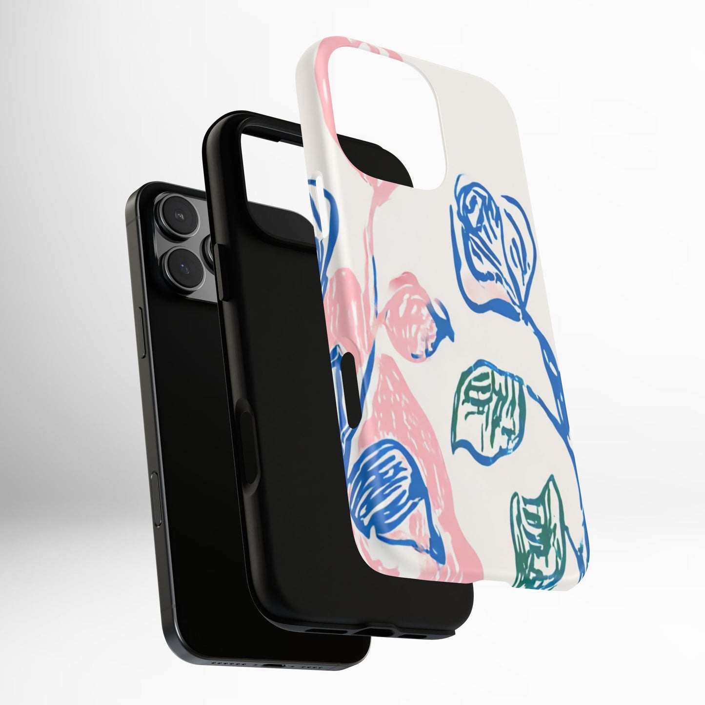Floral Abstract Case - Artistic Phone Cover iPhone 14-17 Pro Air