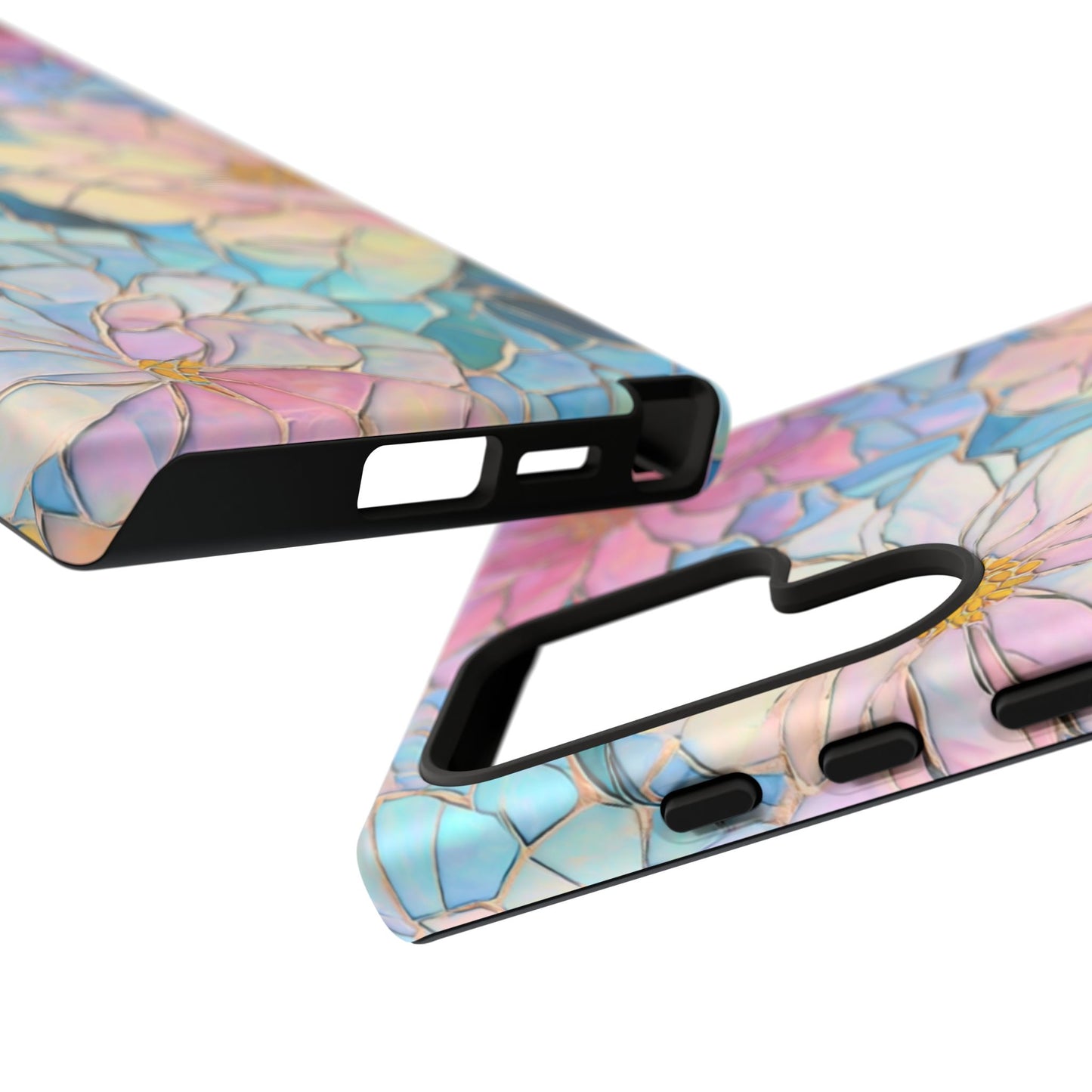 Floral Mosaic Phone Case, Colorful Flower Art Cover, Protective iPhone Samsung Pixel Case, New Phone Accessory, Gift for Friend