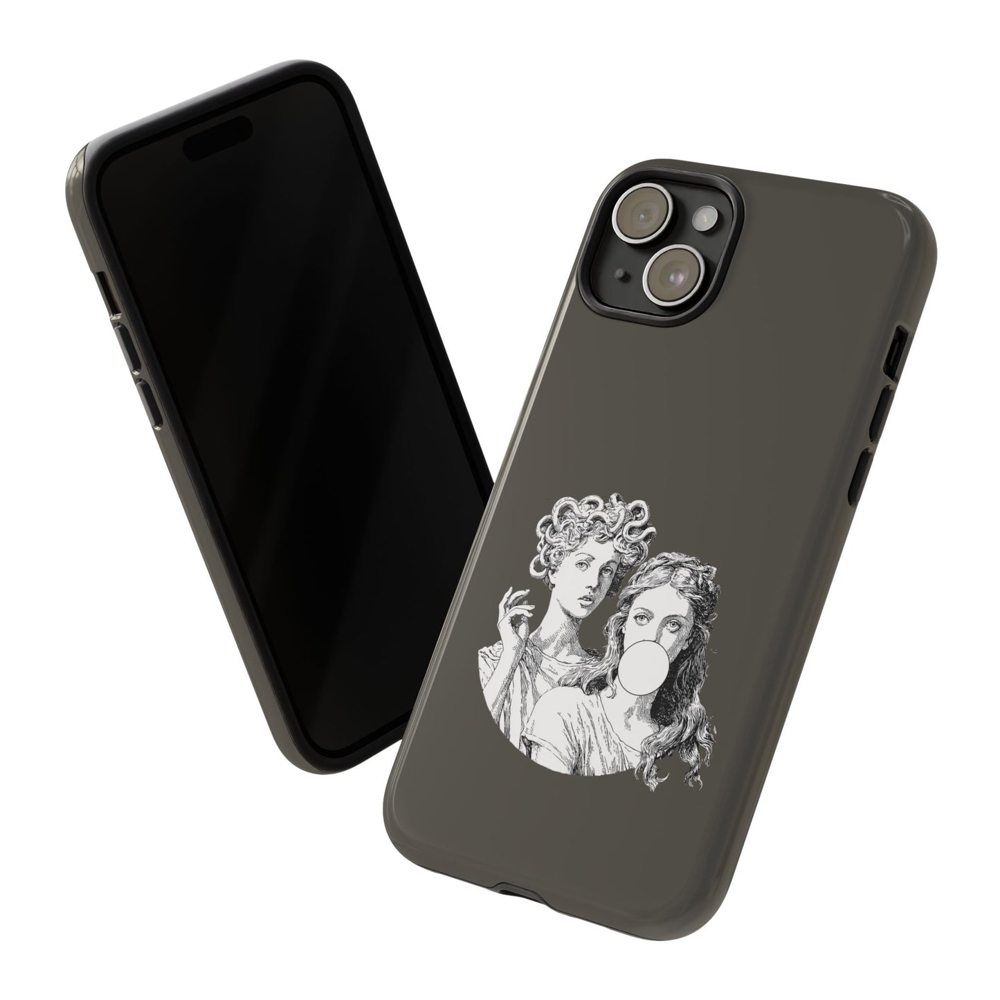 Athena and Medusa Phone Case, Greek Mythology Tough Cover, Gothic Art iPhone Samsung Pixel Case