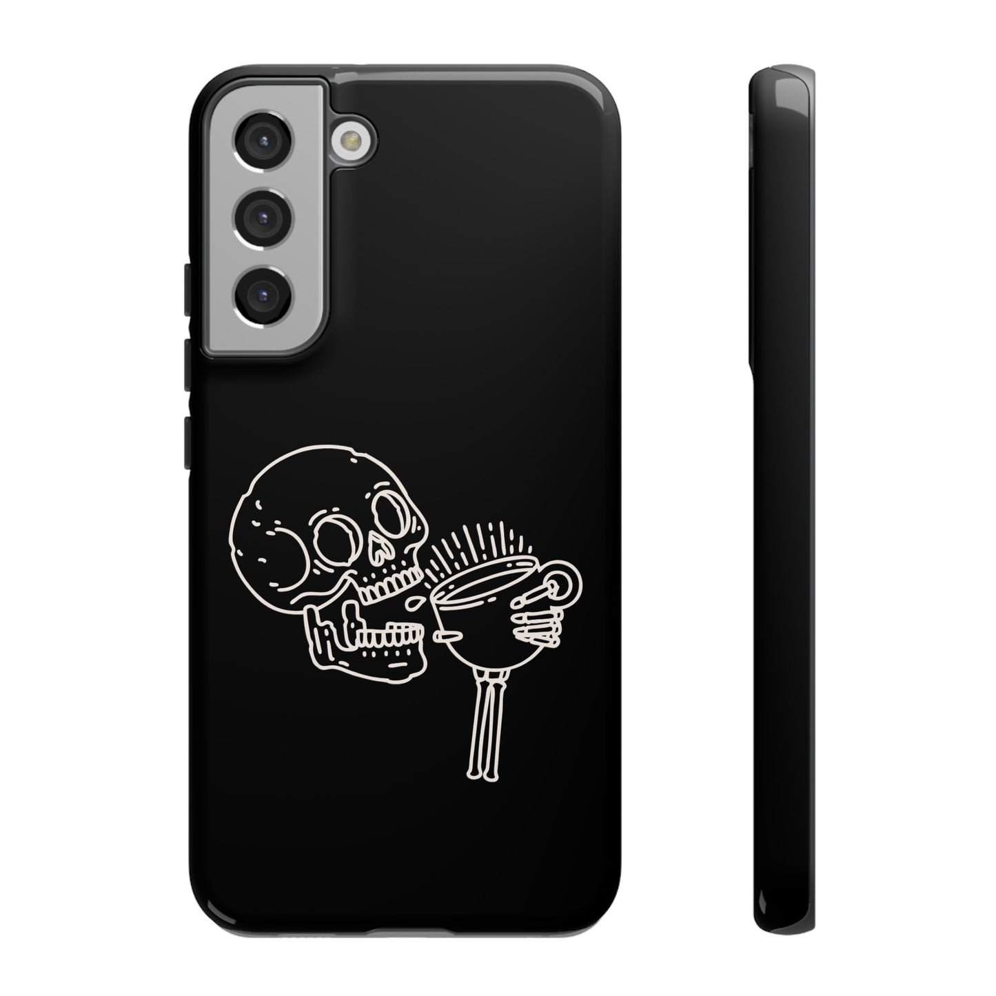 Skull Coffee Phone Case Gothic iPhone, Samsung,!Pixel