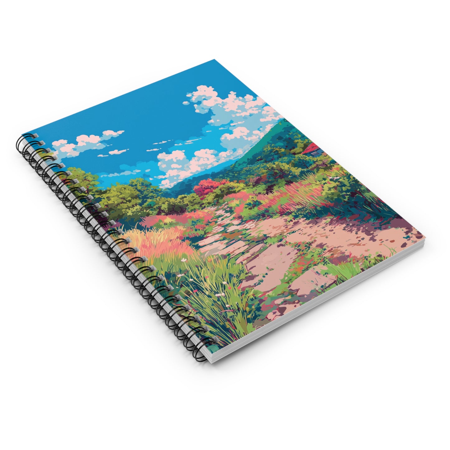Ghibli Landscape Spiral Notebook - Ruled Line, Nature Journal, Artistic Diary, Anime Stationery, Gift for Writers