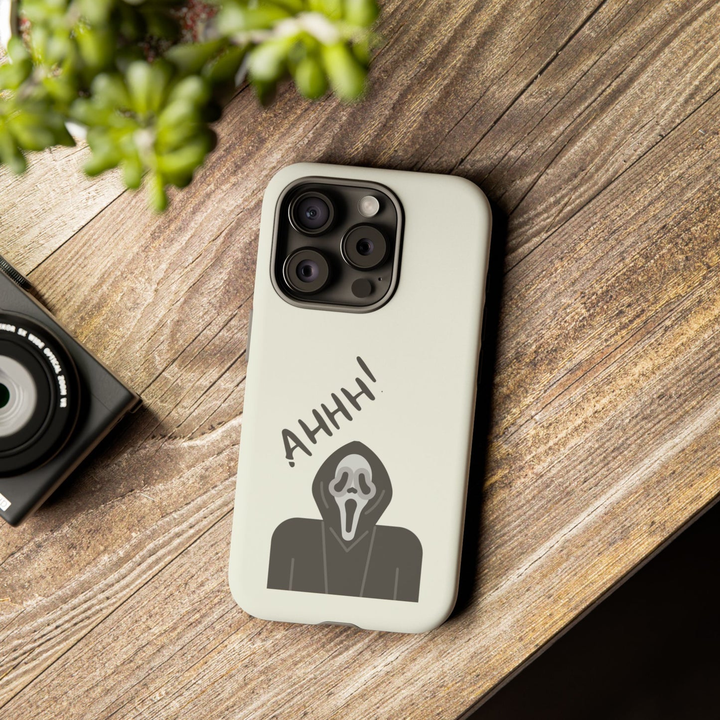 Ghostface Phone Case: Horror Movie Parody iPhone Samsung Pixel Cover