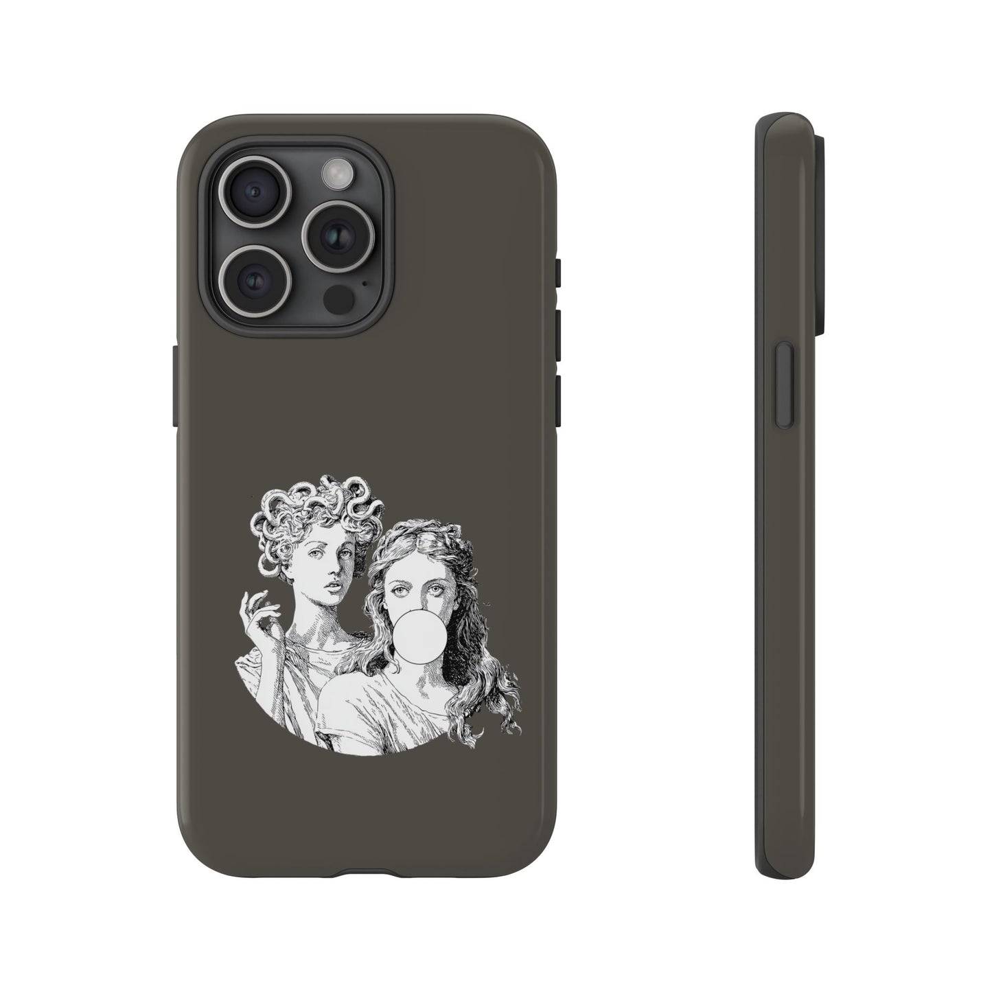 Athena and Medusa Phone Case, Greek Mythology Tough Cover, Gothic Art iPhone Samsung Pixel Case