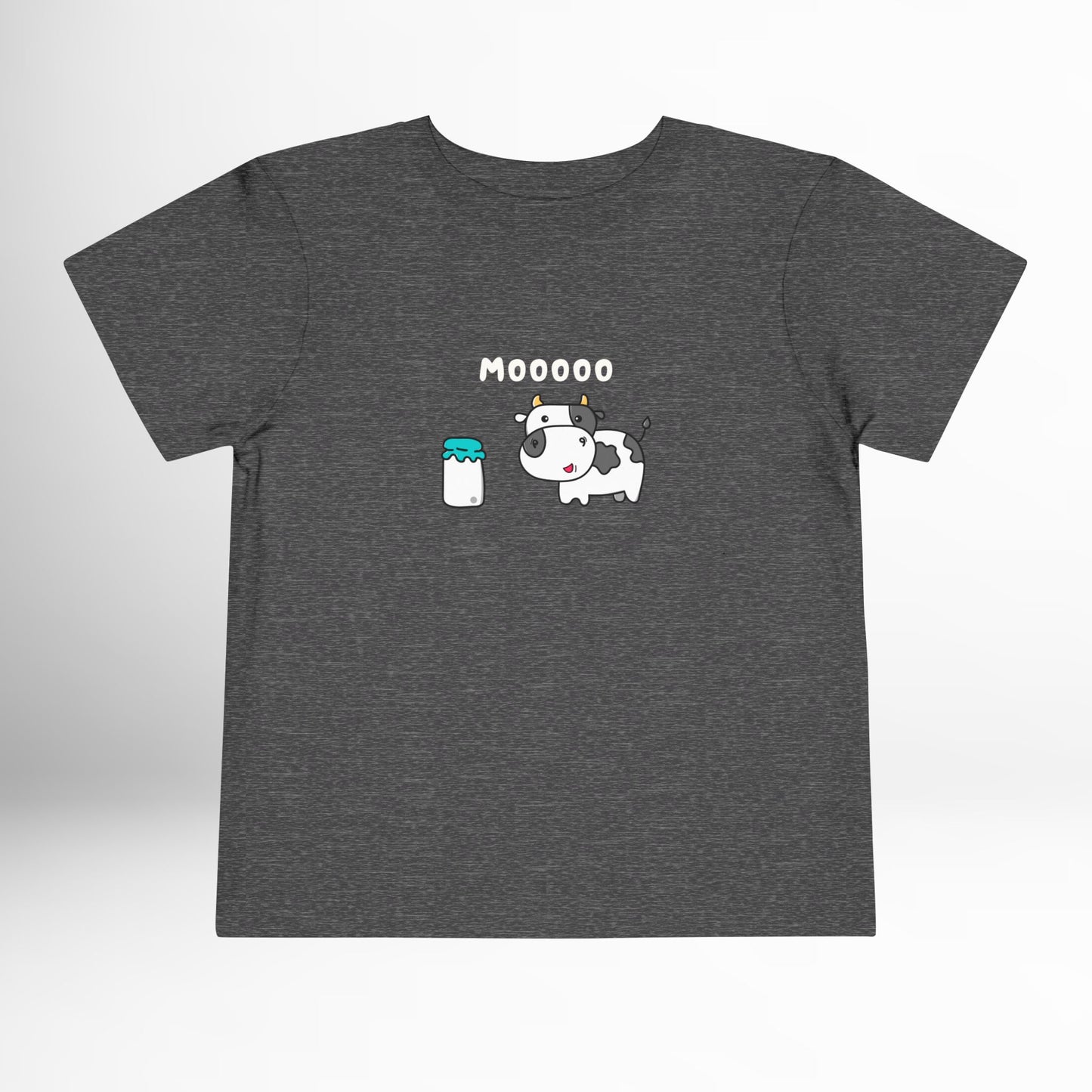 Moo Toddler Shirt - Cute Cow Graphic Cotton Tee with Farm Animal Design (2T-5T)