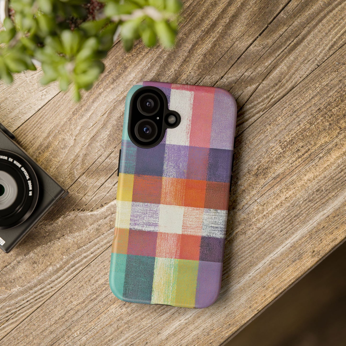 Colorful Plaid Phone Case - iPhone, Galaxy and Pixel Models