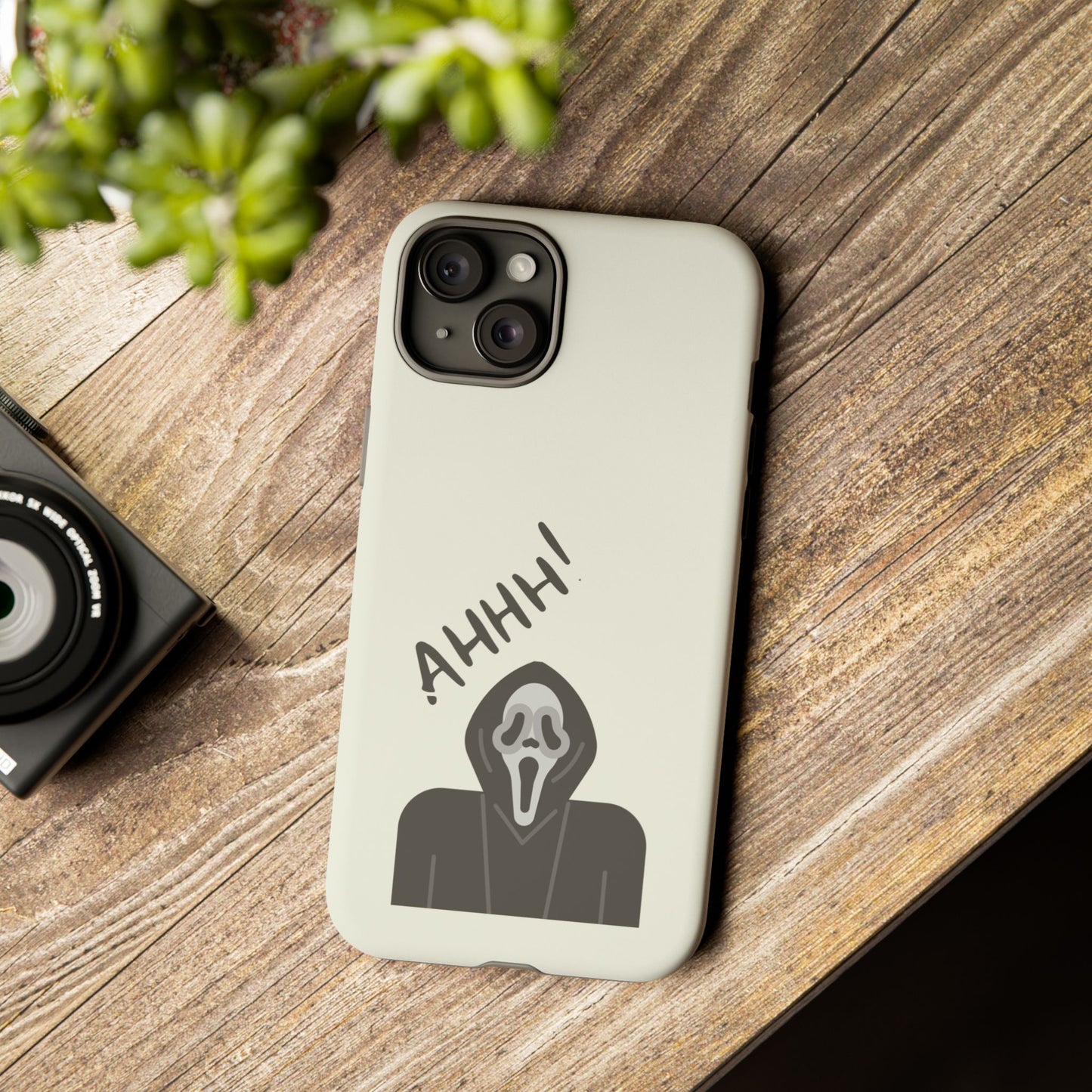 Ghostface Phone Case: Horror Movie Parody iPhone Samsung Pixel Cover