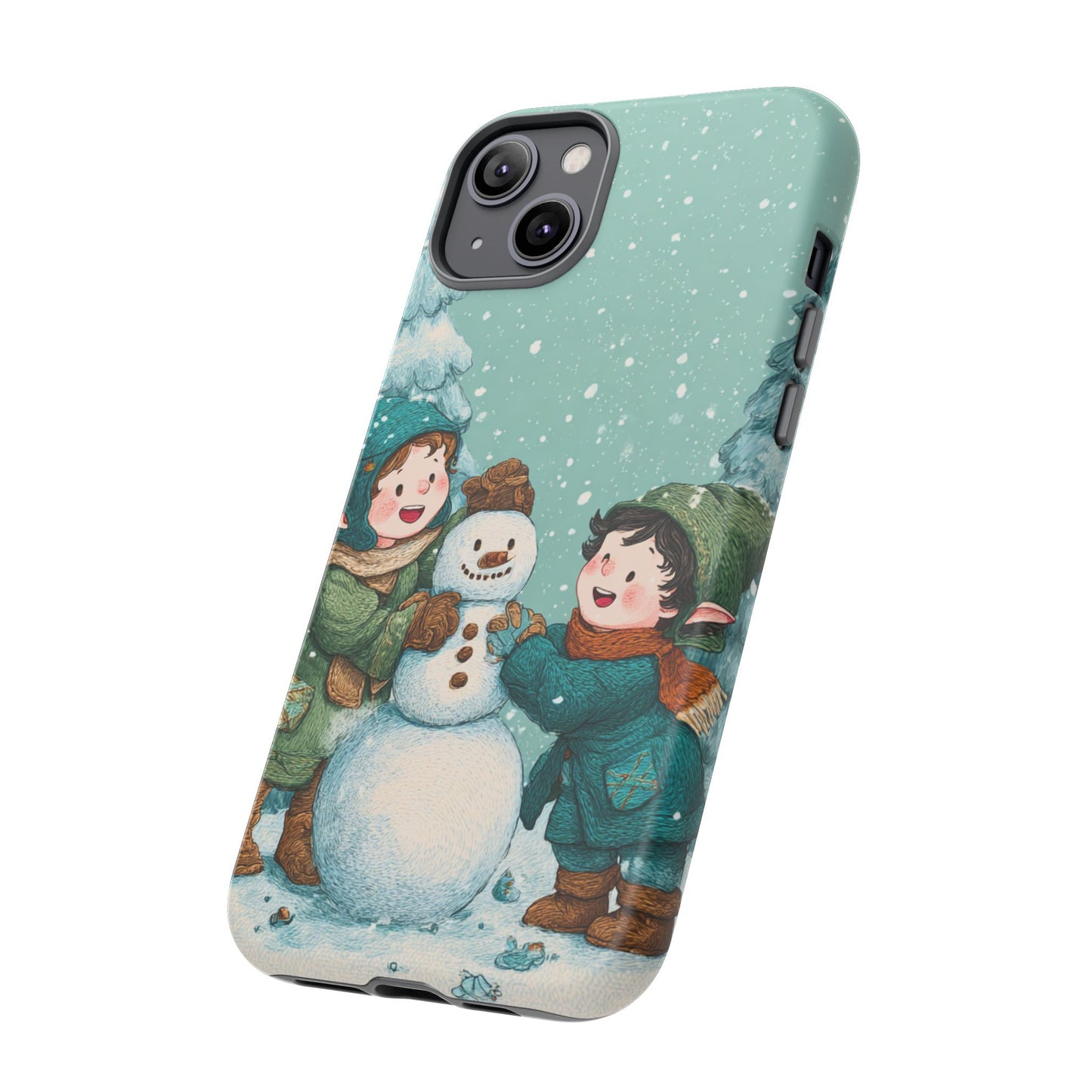 Elf Snowman Winter Phone Case Cute Holiday Cover for iPhone Samsung Pixel