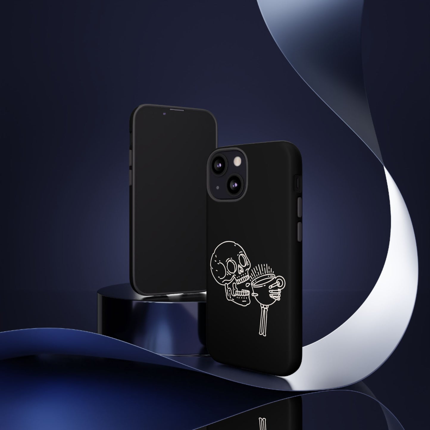 Skull Coffee Phone Case Gothic iPhone, Samsung,!Pixel