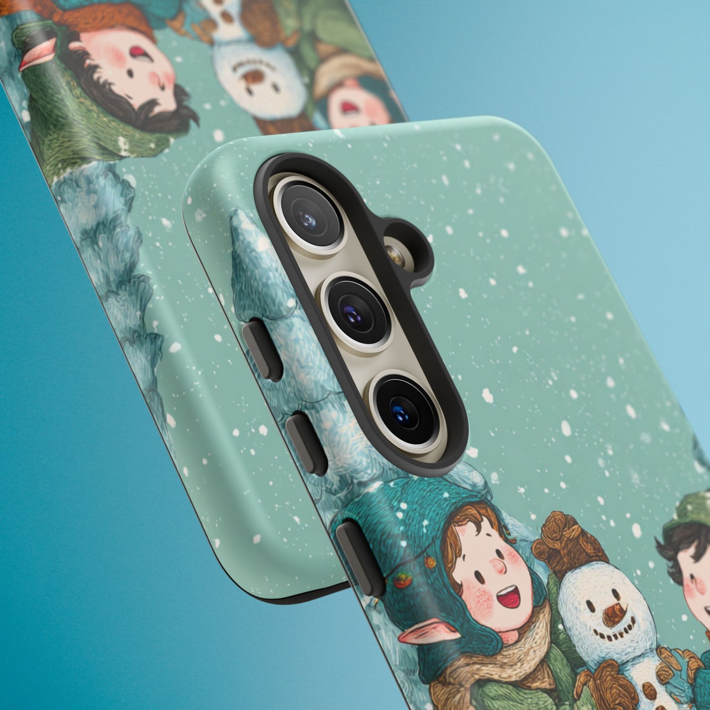 Elf Snowman Winter Phone Case Cute Holiday Cover for iPhone Samsung Pixel