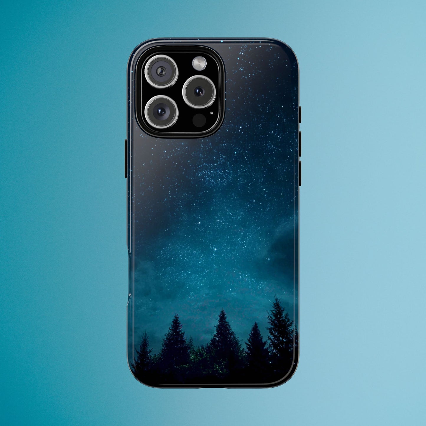 Dark Starry Night Phone Case - Winter Theme Phone Cover for iPhone, Pixel and Samsung Galaxy Models