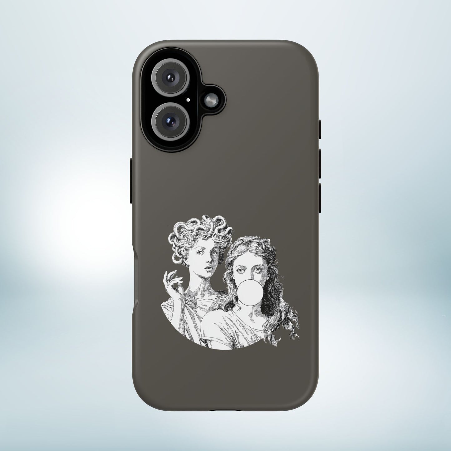 Athena and Medusa Phone Case, Greek Mythology Tough Cover, Gothic Art iPhone Samsung Pixel Case