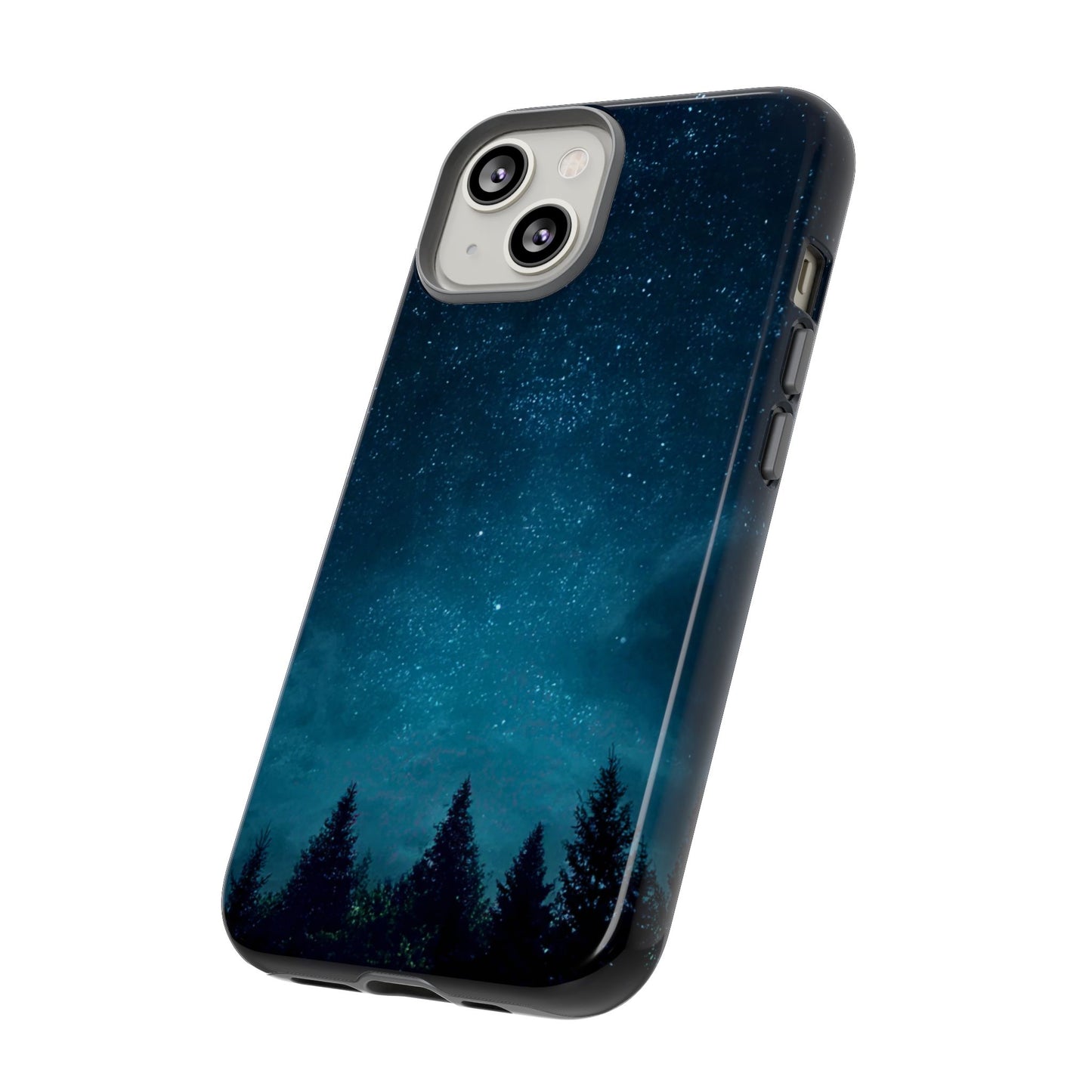 Dark Starry Night Phone Case - Winter Theme Phone Cover for iPhone, Pixel and Samsung Galaxy Models