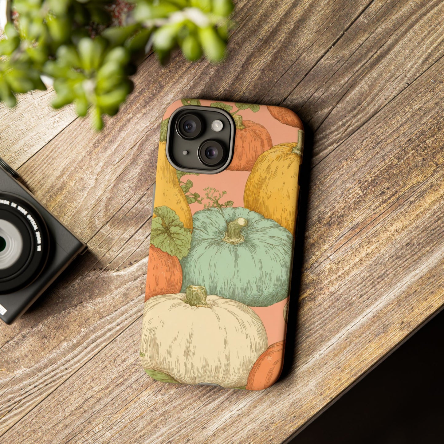 Pumpkin Patch Phone Case - Autumn Aesthetic iPhone Samsung Cover, Fall Halloween Pumpkin Design, Cozy Rustic Harvest Phone Accessory