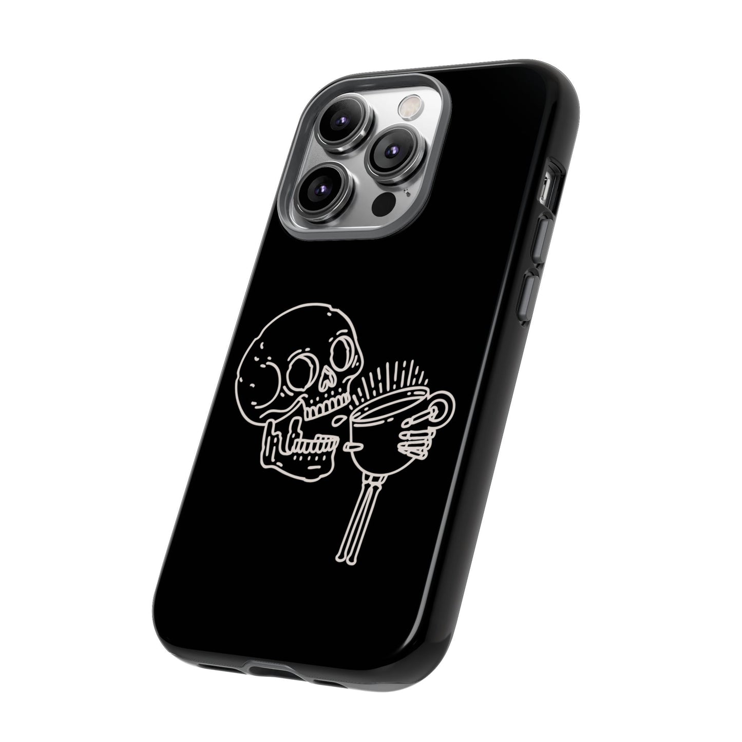 Skull Coffee Phone Case Gothic iPhone, Samsung,!Pixel