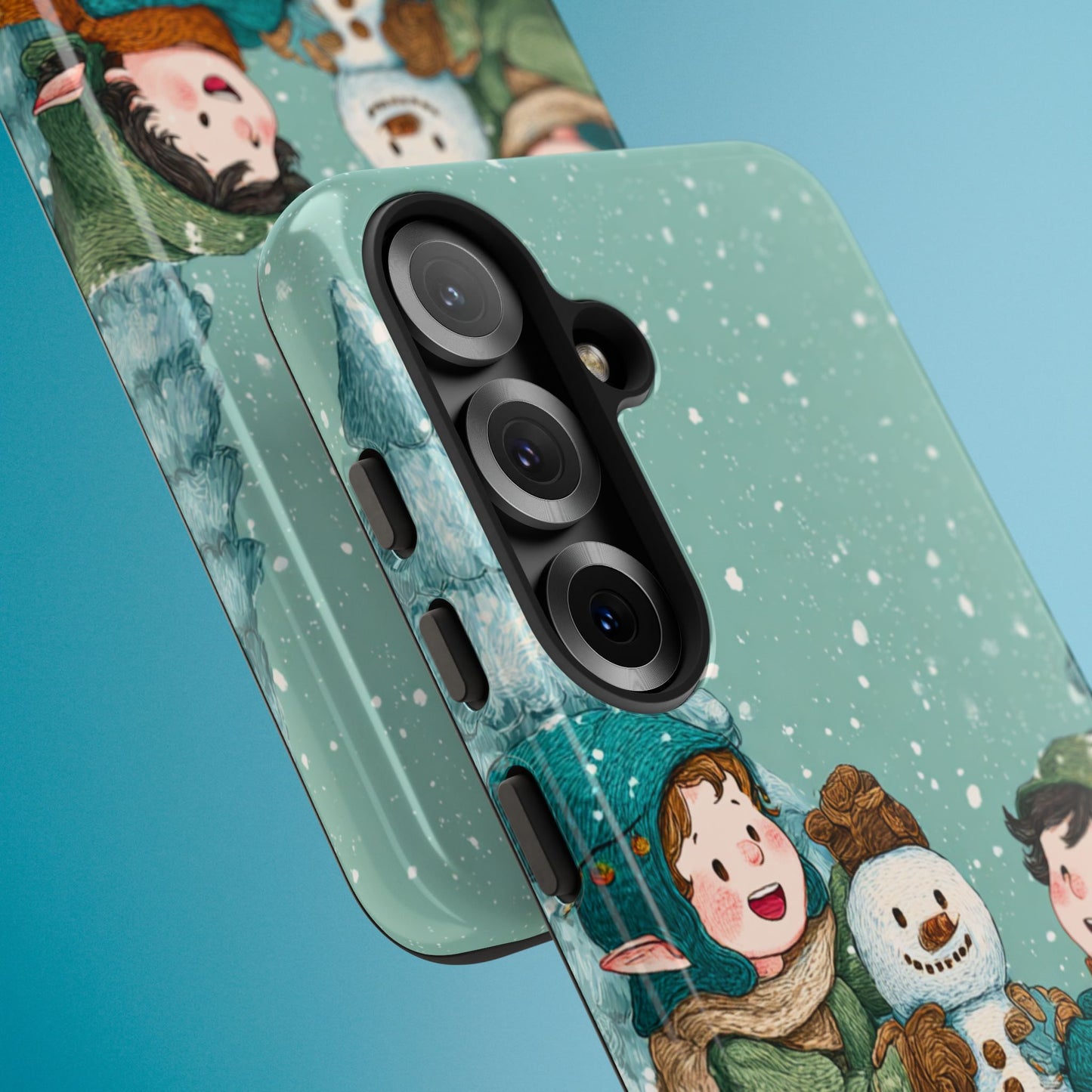 Elf Snowman Winter Phone Case Cute Holiday Cover for iPhone Samsung Pixel