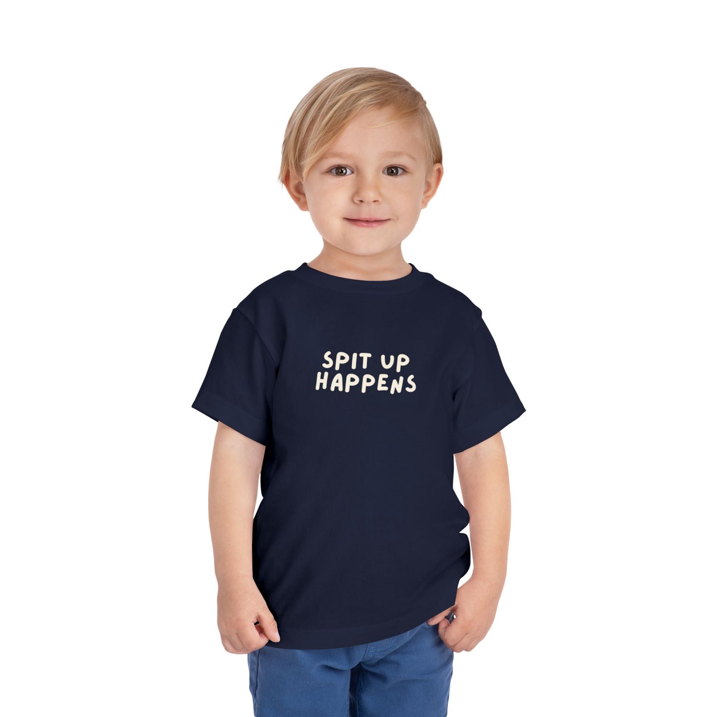 Spit Up Happens Toddler Shirt Funny Cotton Tee (2T-5T)