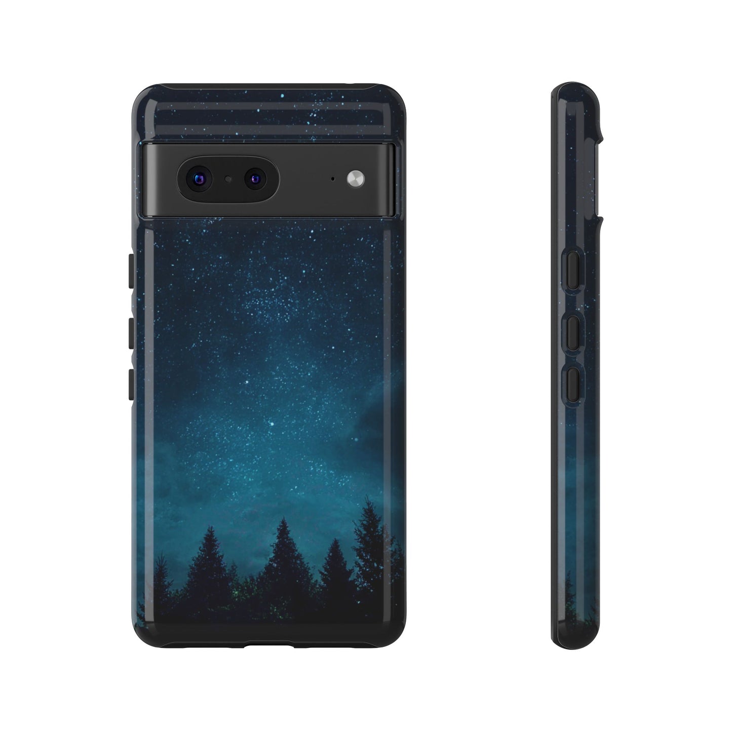 Dark Starry Night Phone Case - Winter Theme Phone Cover for iPhone, Pixel and Samsung Galaxy Models