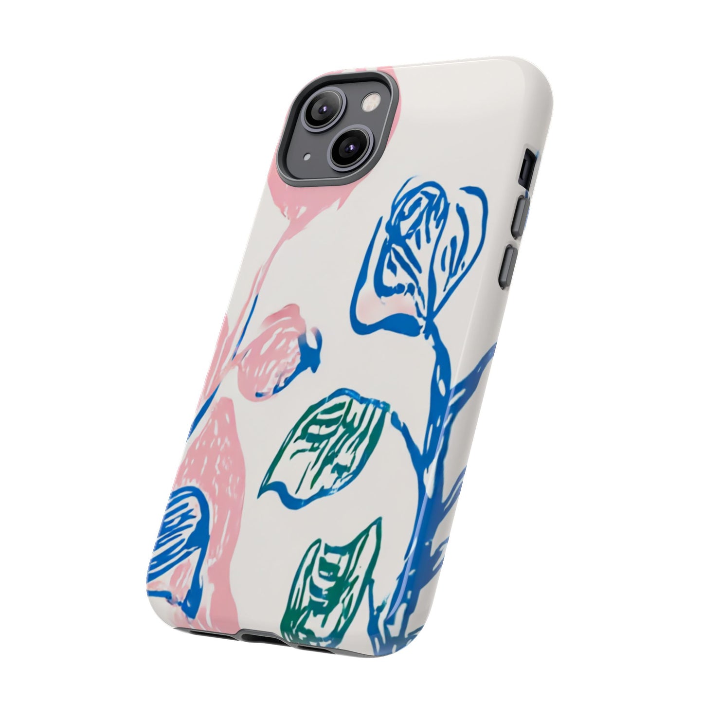 Floral Abstract Case - Artistic Phone Cover iPhone 14-17 Pro Air