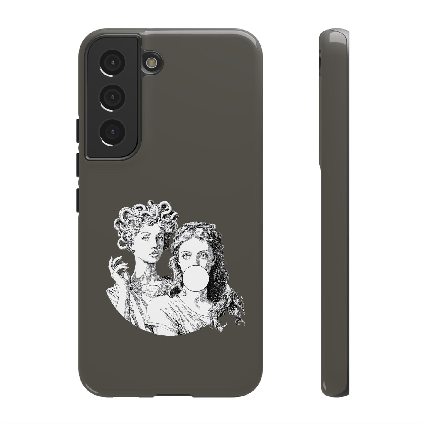 Athena and Medusa Phone Case, Greek Mythology Tough Cover, Gothic Art iPhone Samsung Pixel Case