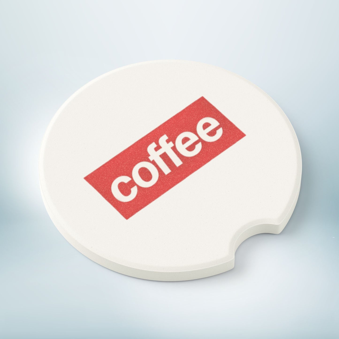 Coffee Car Coaster, New Car Gift, Cup Holder, Cute Car Accessory, White Meme Coaster, Soapstone Car Coaster Set