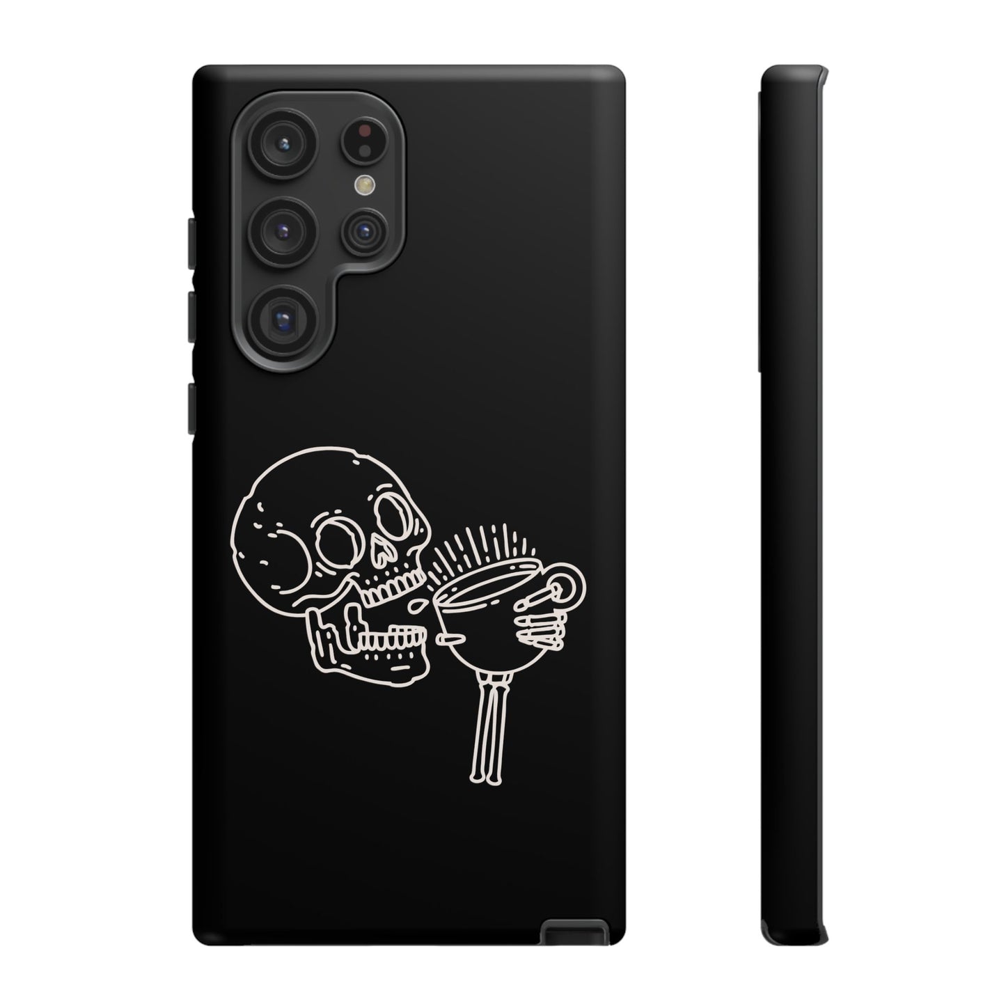 Skull Coffee Phone Case Gothic iPhone, Samsung,!Pixel