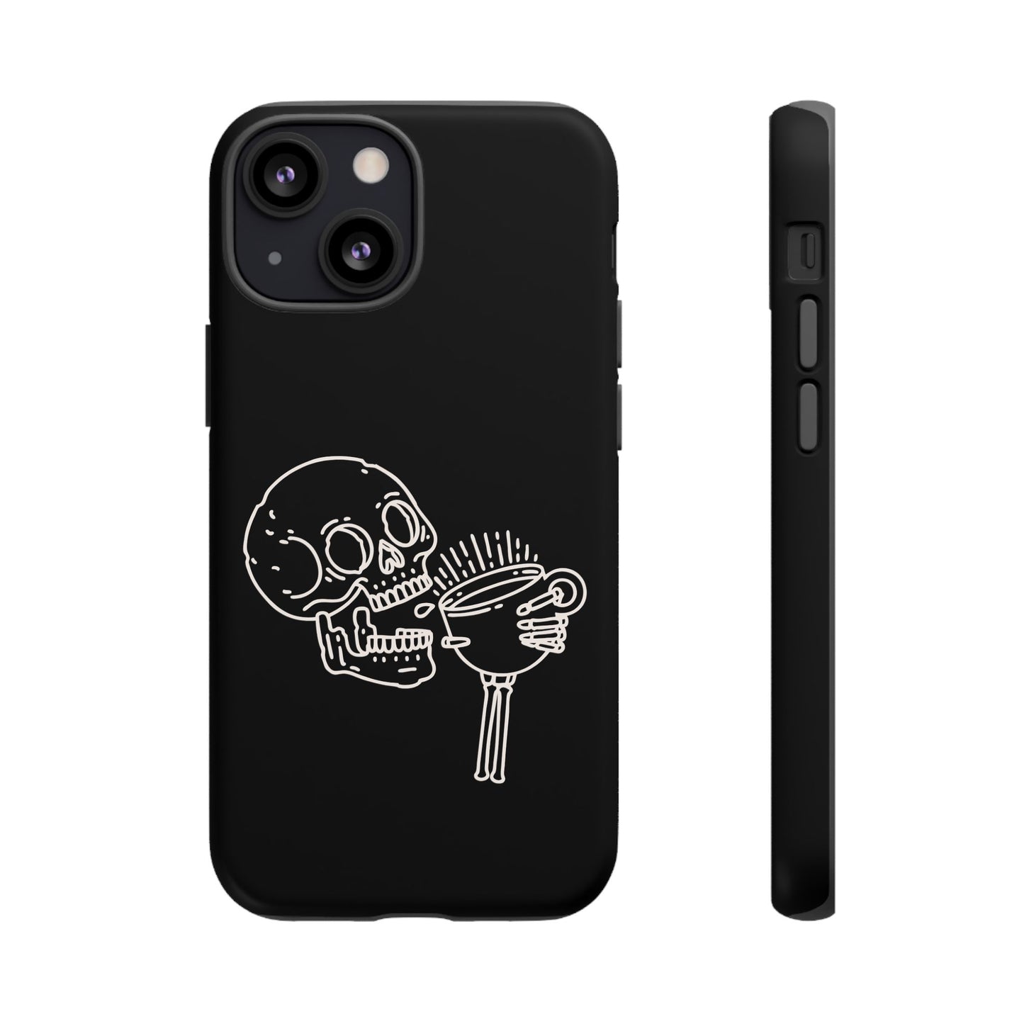 Skull Coffee Phone Case Gothic iPhone, Samsung,!Pixel