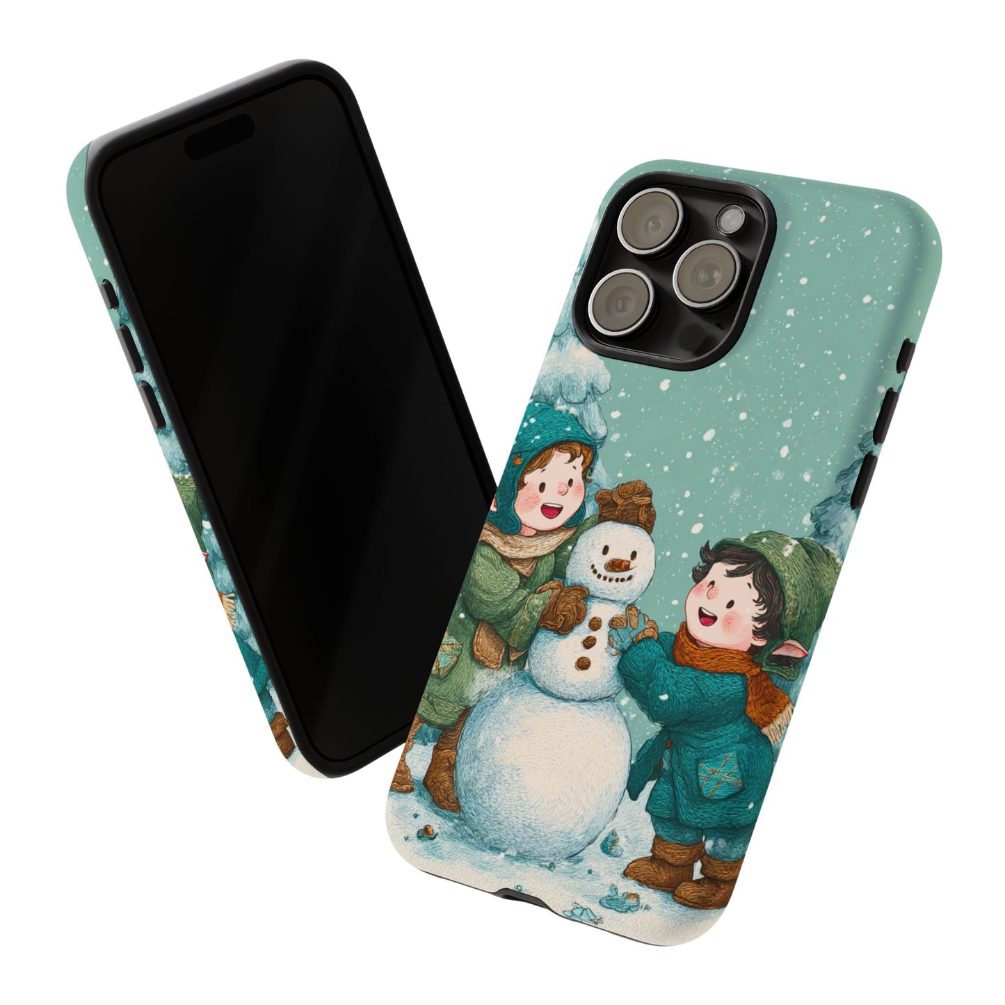 Elf Snowman Winter Phone Case Cute Holiday Cover for iPhone Samsung Pixel