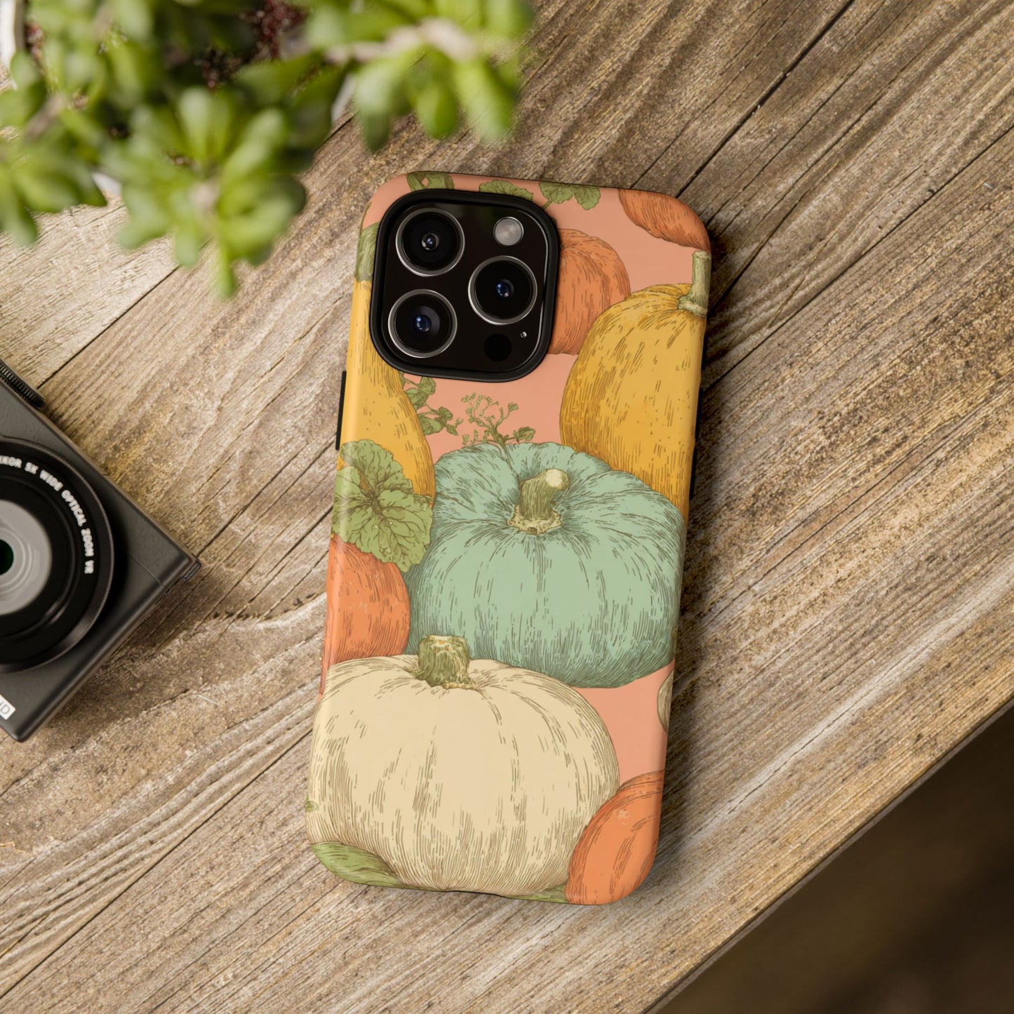 Pumpkin Patch Phone Case - Autumn Aesthetic iPhone Samsung Cover, Fall Halloween Pumpkin Design, Cozy Rustic Harvest Phone Accessory