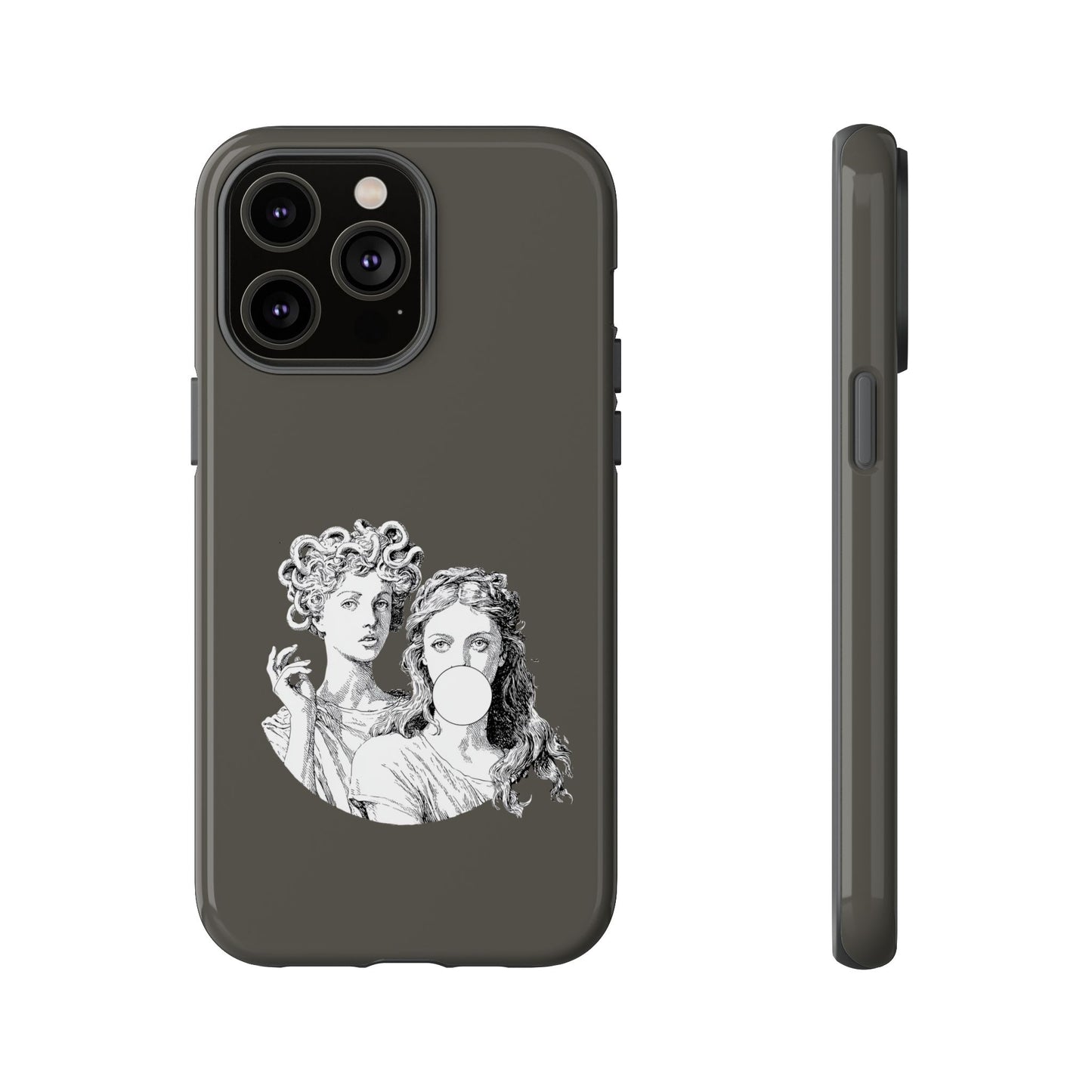 Athena and Medusa Phone Case, Greek Mythology Tough Cover, Gothic Art iPhone Samsung Pixel Case