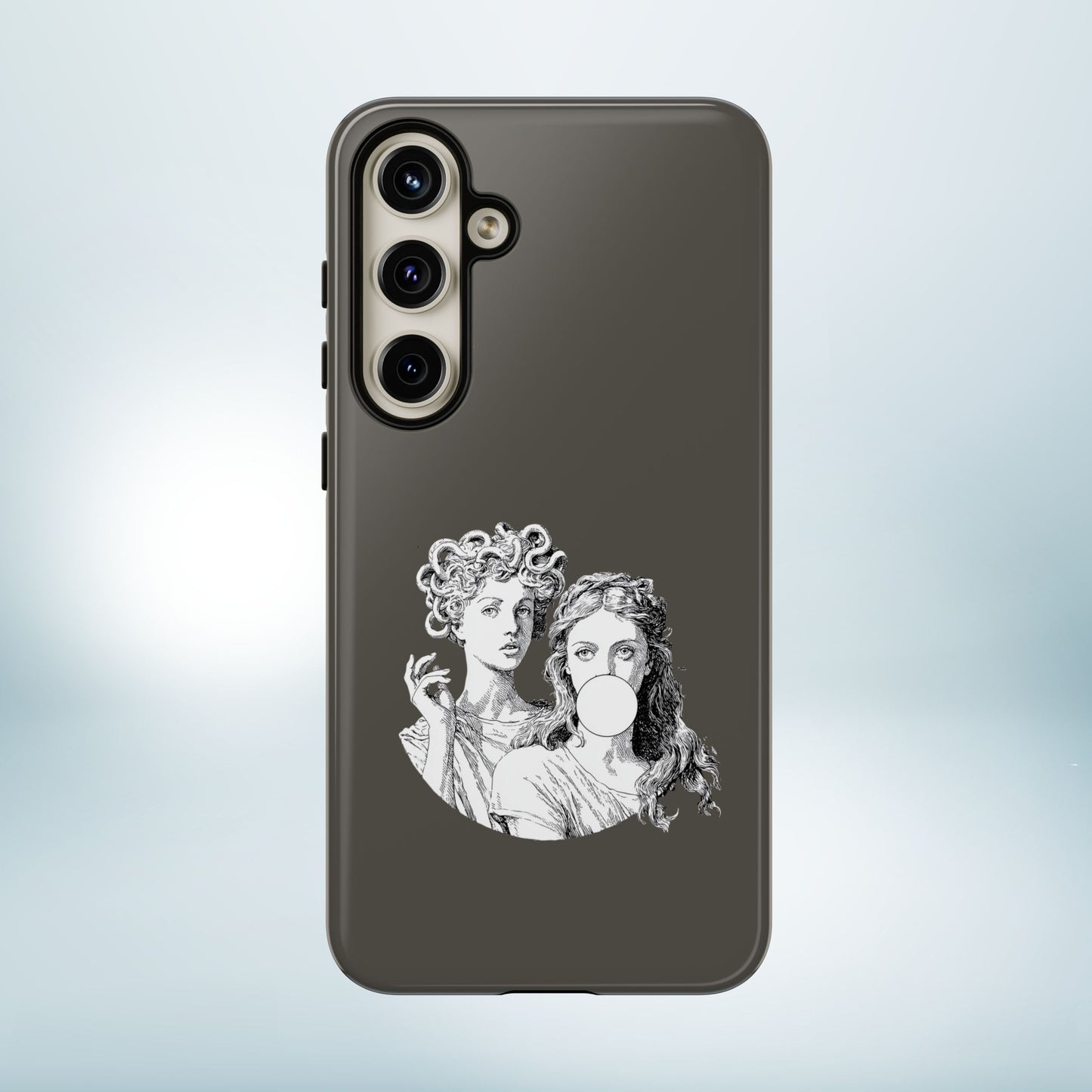 Athena and Medusa Phone Case, Greek Mythology Tough Cover, Gothic Art iPhone Samsung Pixel Case