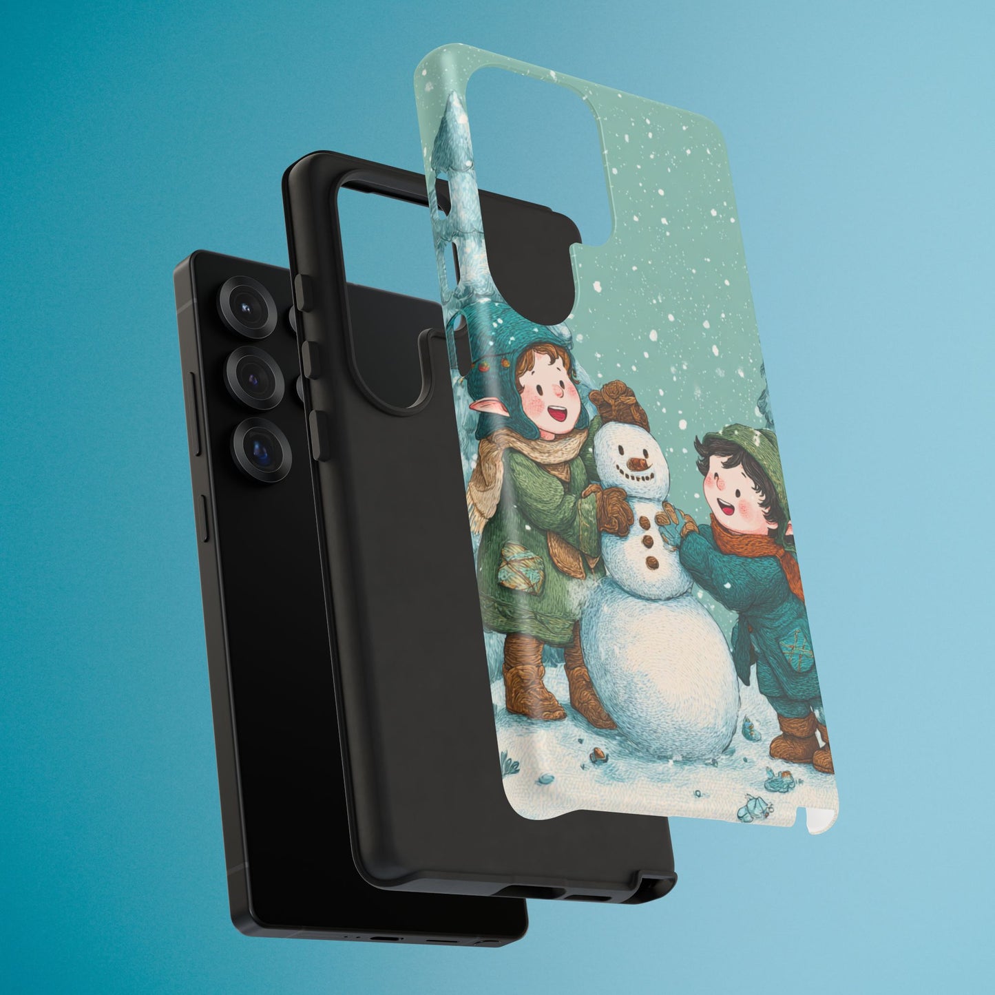 Elf Snowman Winter Phone Case Cute Holiday Cover for iPhone Samsung Pixel