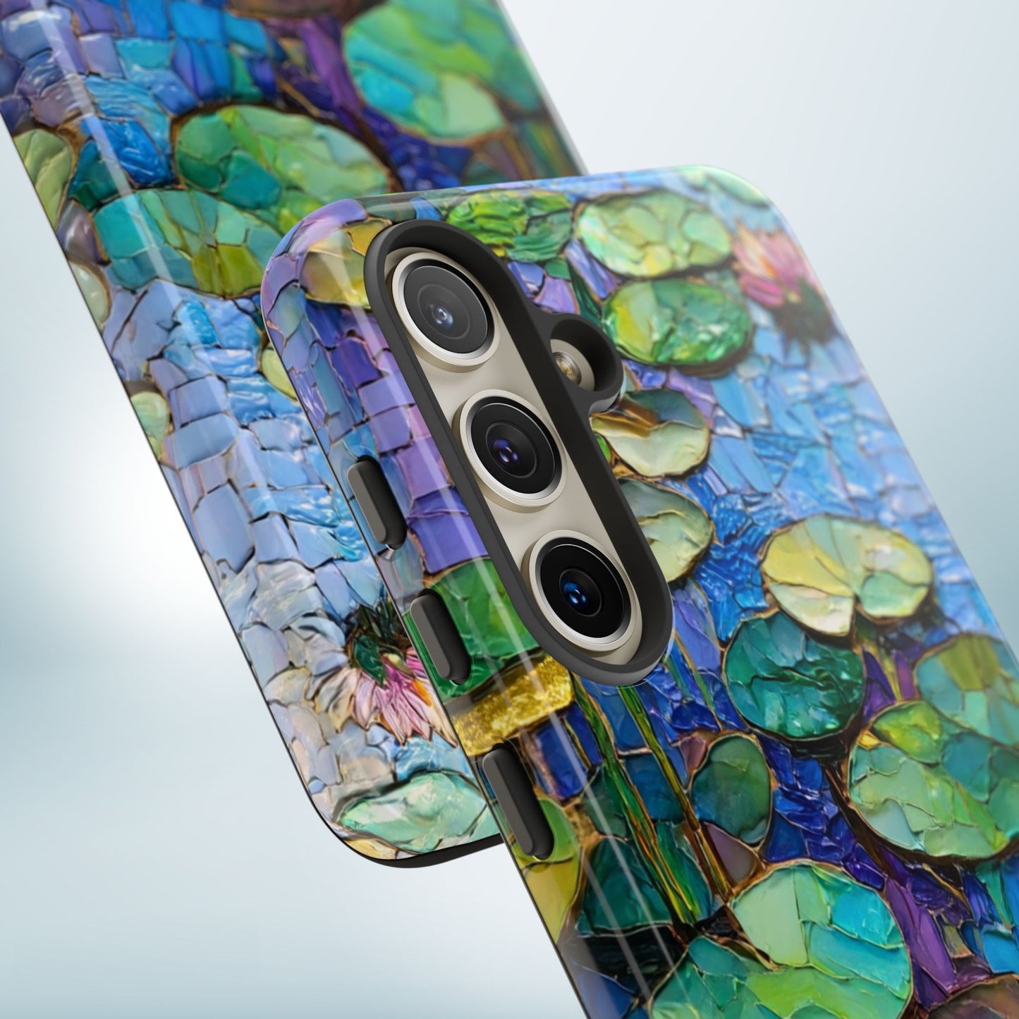 Lily Pad Phone Case, Impressionist Mosaic Botanical Cover, iPhone 15 16 17 Pro Air, Google Pixel 7 8 9 Pro, Samsung S23 S24 S25 S26 Ultra