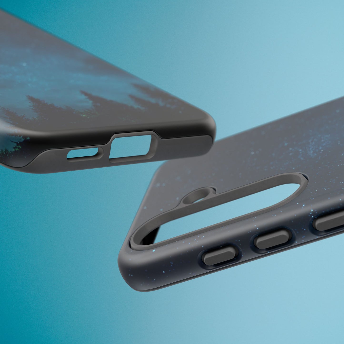 Dark Starry Night Phone Case - Winter Theme Phone Cover for iPhone, Pixel and Samsung Galaxy Models