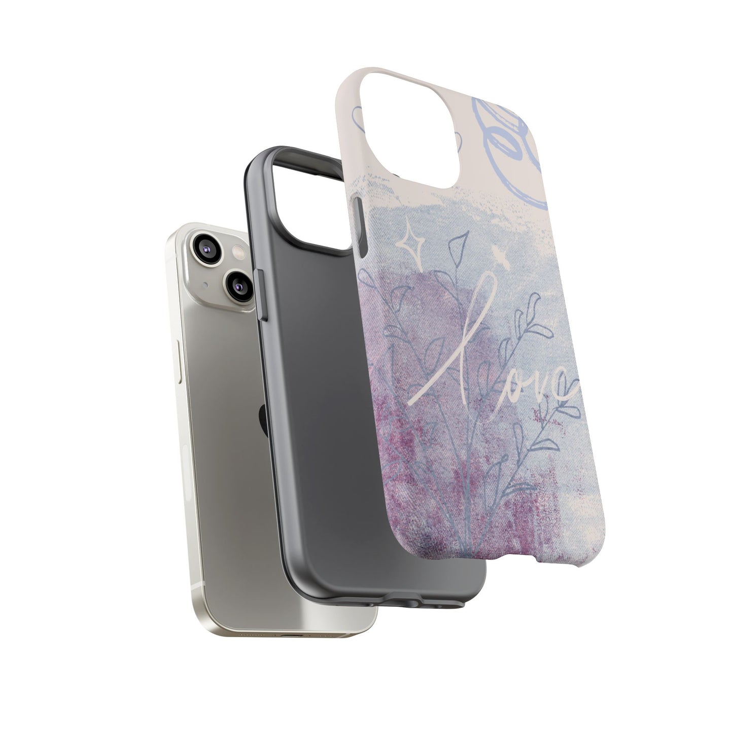 Love Pastel Abstract Phone Case: iPhone, Pixel, Galaxy