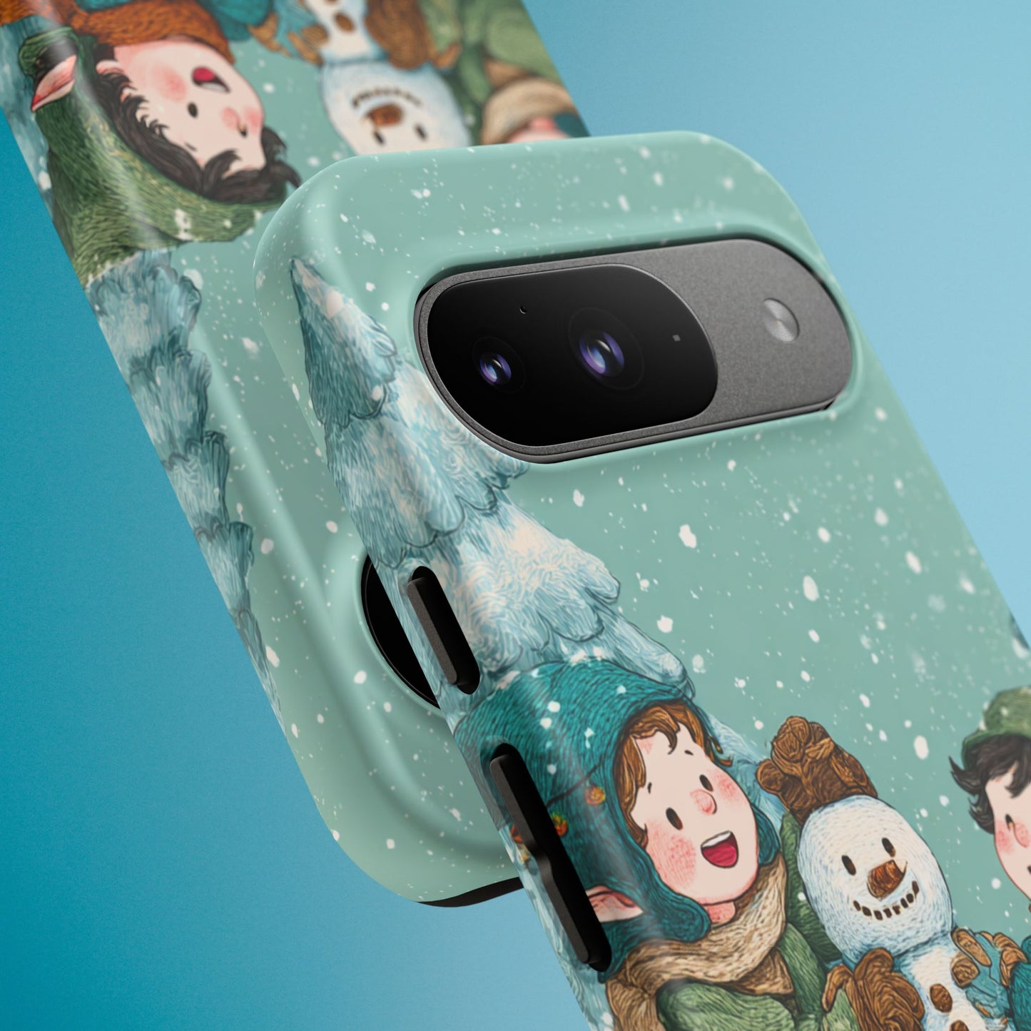 Elf Snowman Winter Phone Case Cute Holiday Cover for iPhone Samsung Pixel