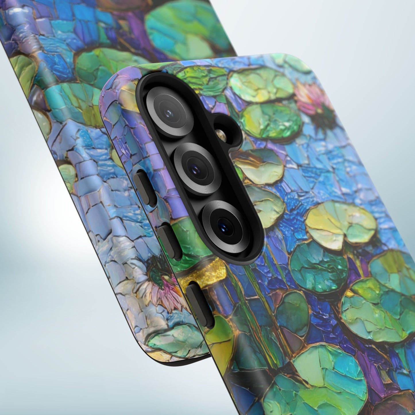 Lily Pad Phone Case, Impressionist Mosaic Botanical Cover, iPhone 15 16 17 Pro Air, Google Pixel 7 8 9 Pro, Samsung S23 S24 S25 S26 Ultra