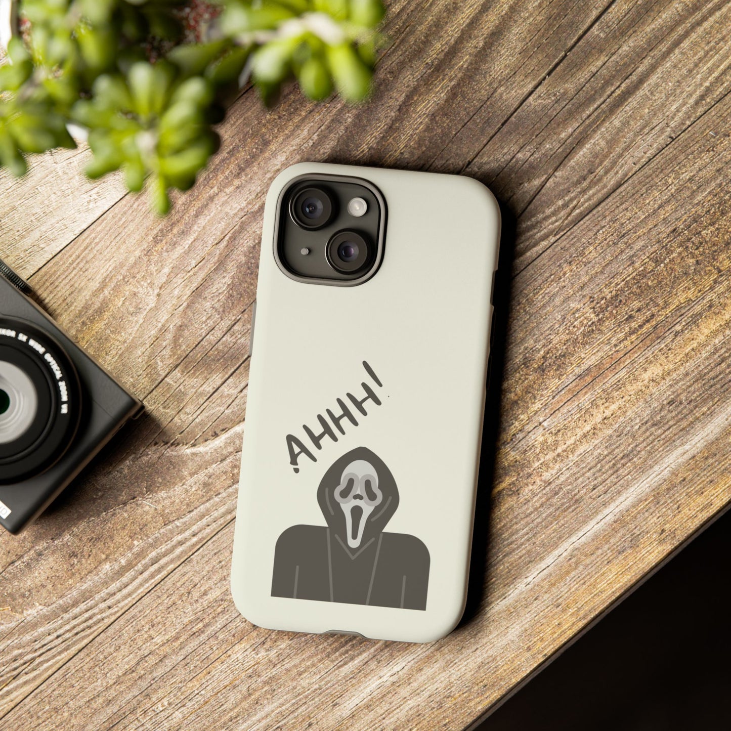 Ghostface Phone Case: Horror Movie Parody iPhone Samsung Pixel Cover